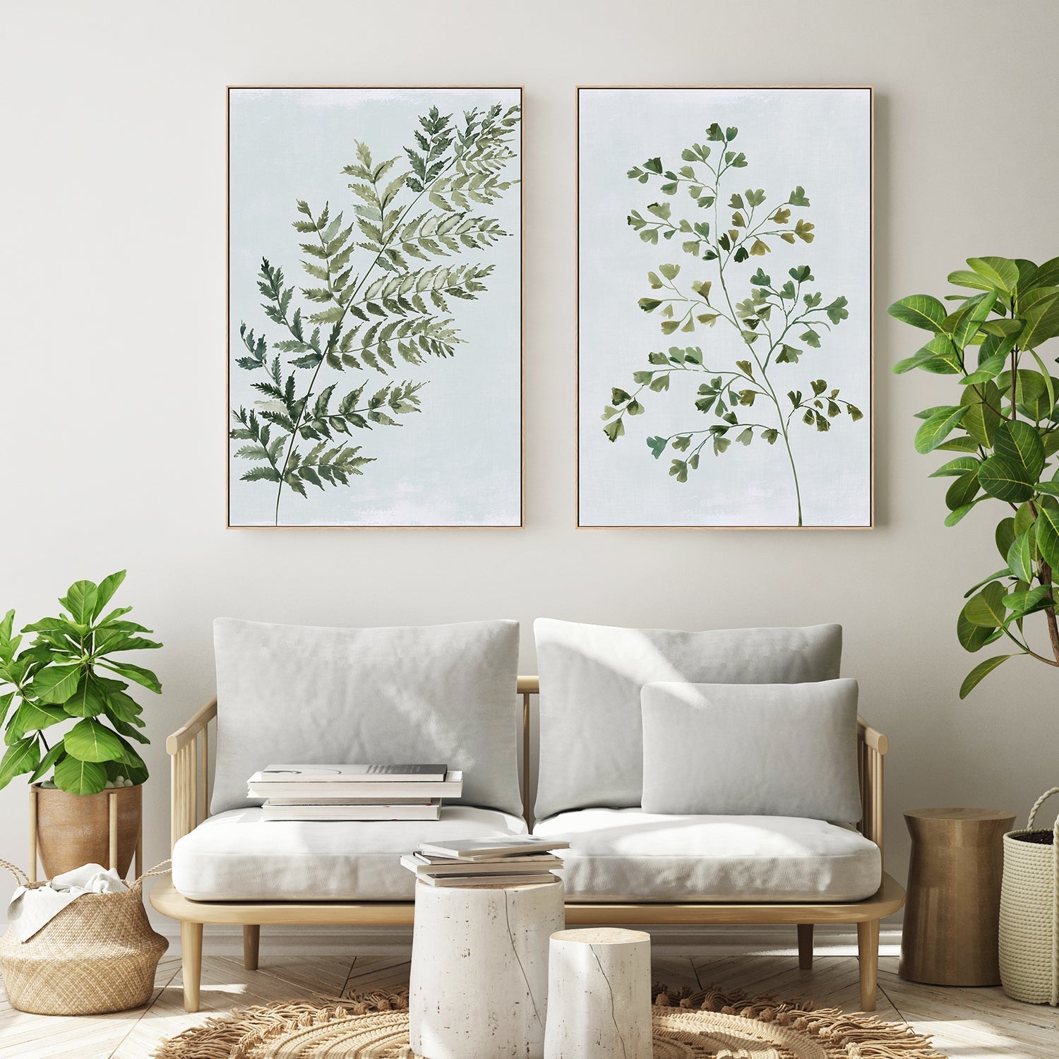 wall-art-print-canvas-poster-framed-Green Fern, Style A & B, Set Of 2 , By Asia Jensen-7