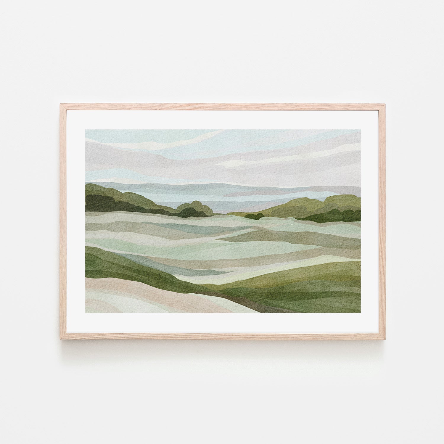 wall-art-print-canvas-poster-framed-Green Hill View , By Nikita Jariwala-6