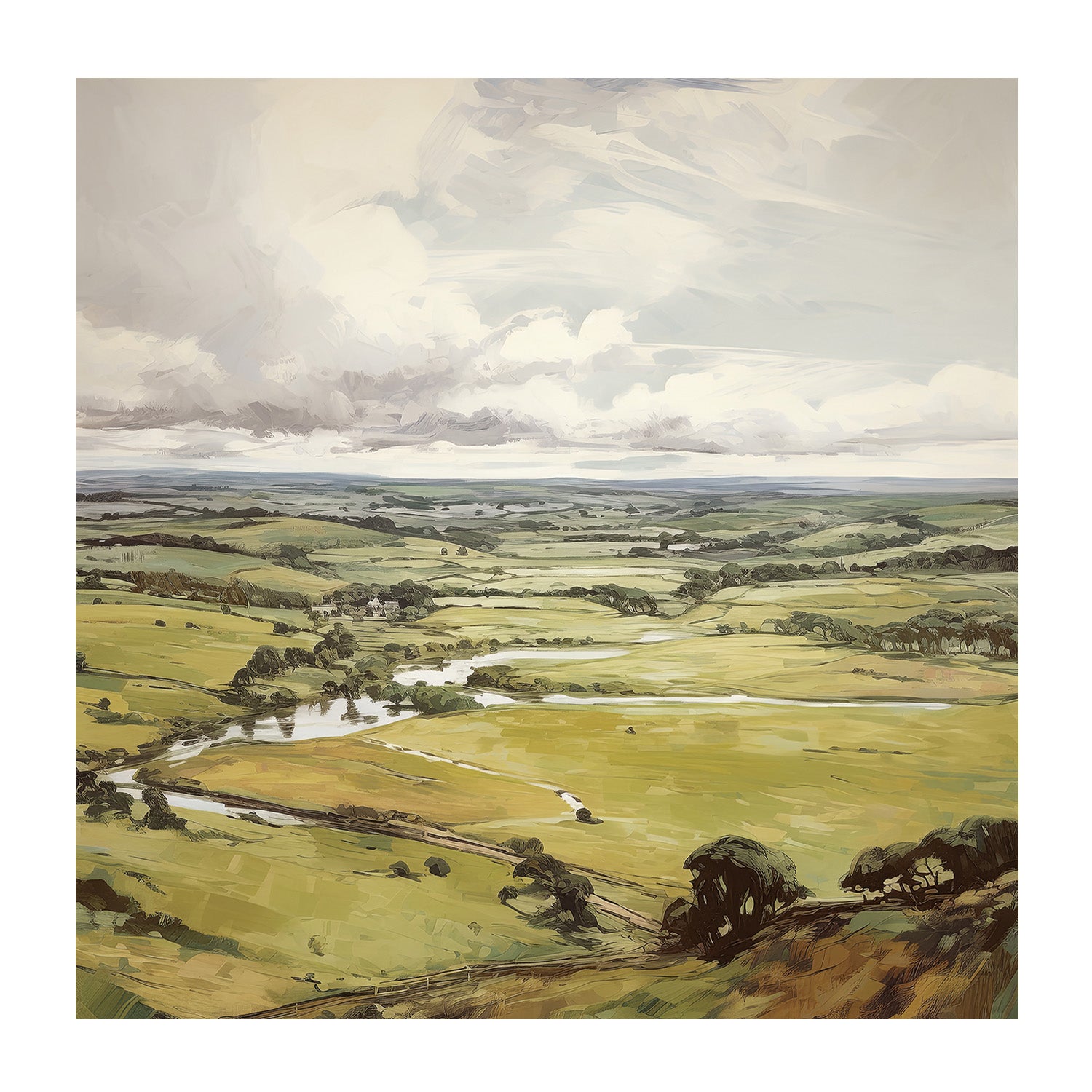 wall-art-print-canvas-poster-framed-Green Hill Vista , By Raymond Powers-1