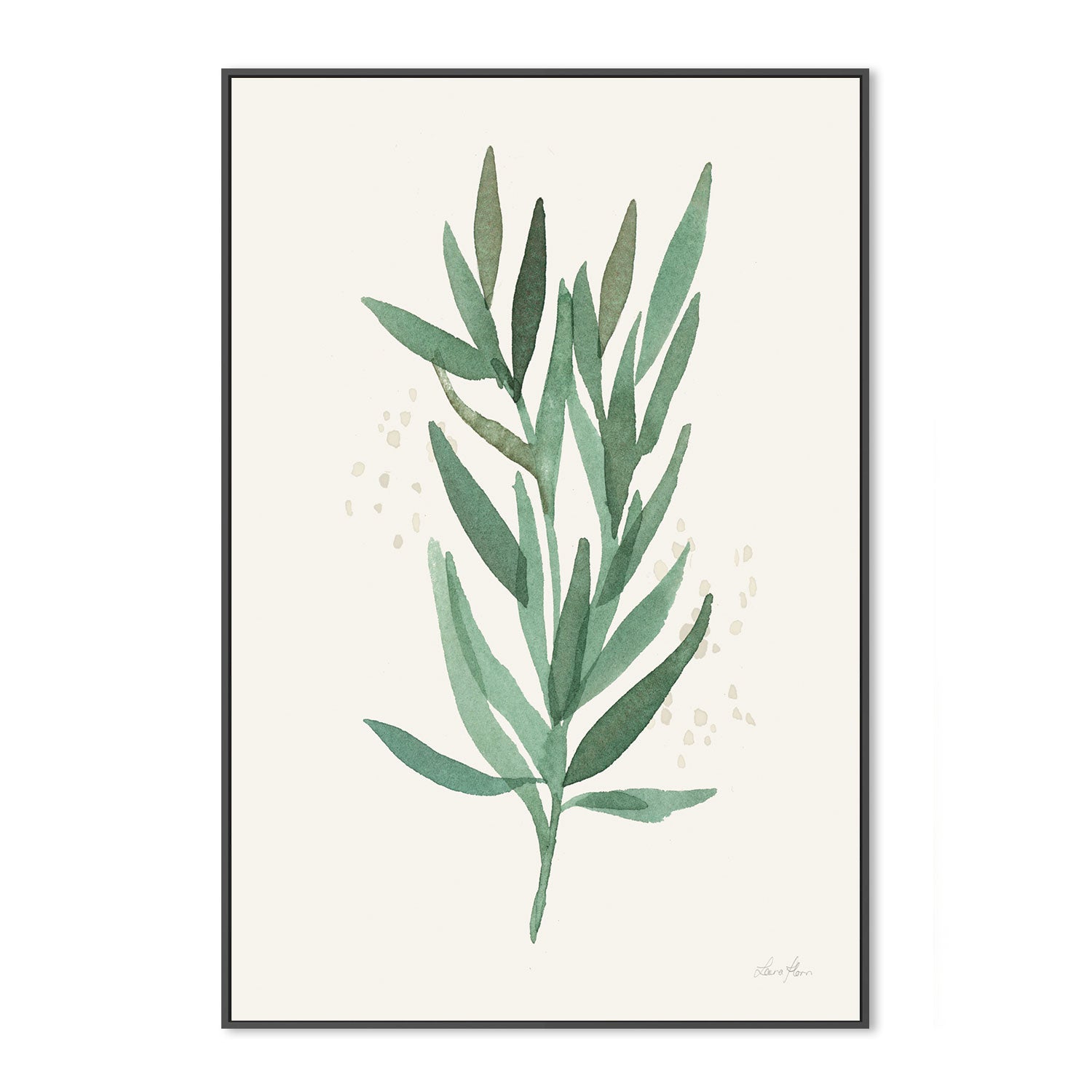 wall-art-print-canvas-poster-framed-Green Leaves, Style B , By Laura Horn-GIOIA-WALL-ART