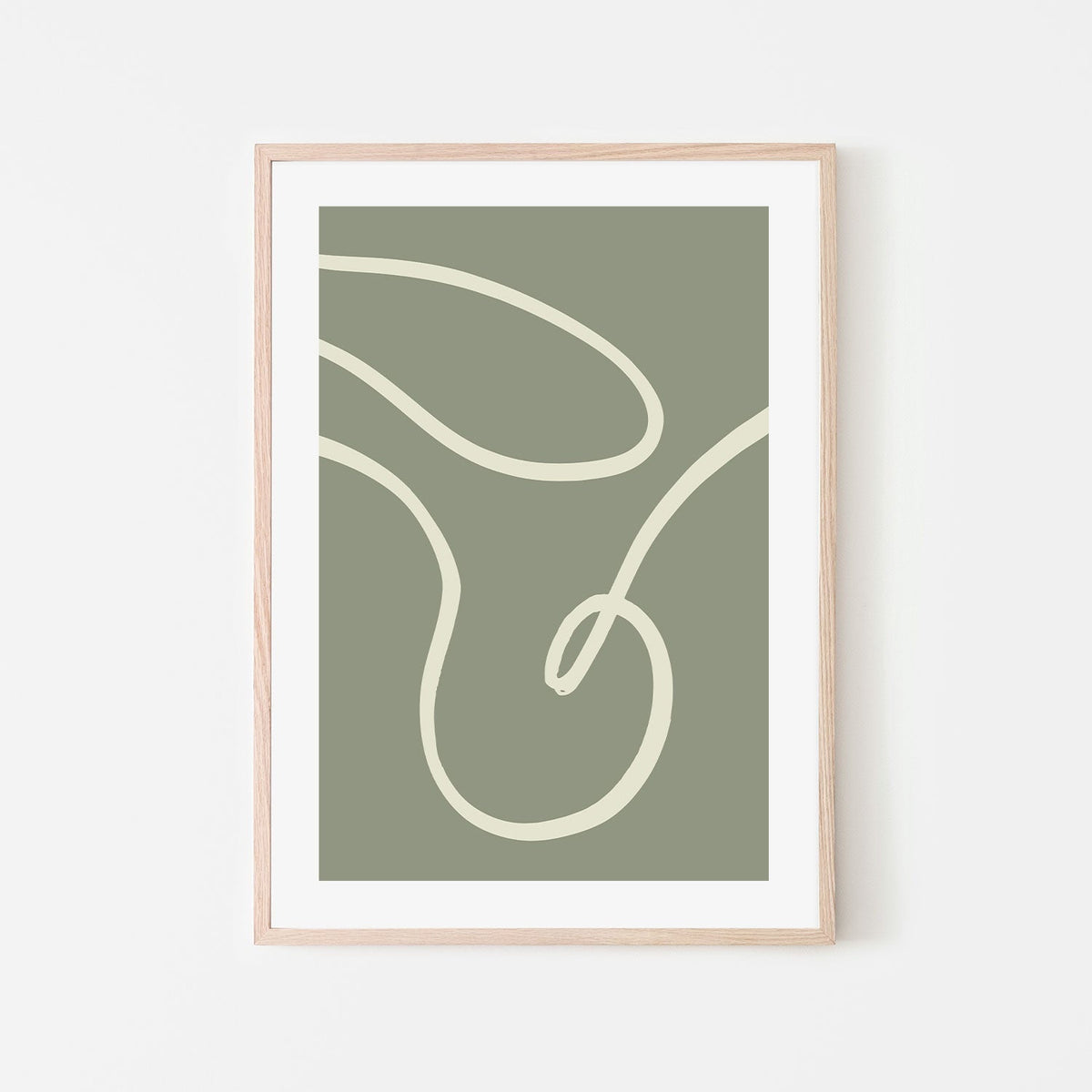 wall-art-print-canvas-poster-framed-Green Line, Style A-GIOIA-WALL-ART