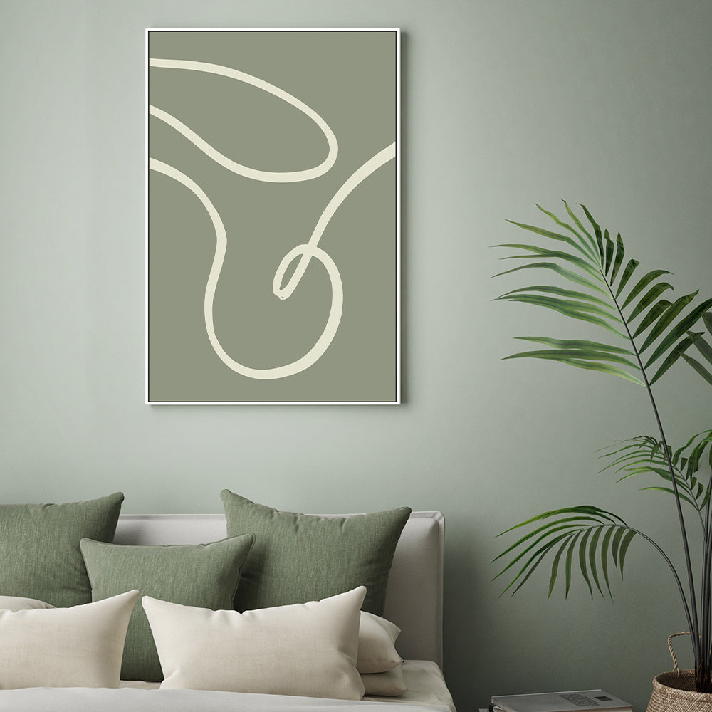 wall-art-print-canvas-poster-framed-Green Line, Style A-GIOIA-WALL-ART