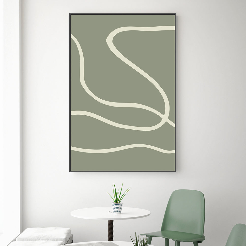 wall-art-print-canvas-poster-framed-Green Line, Style B-GIOIA-WALL-ART