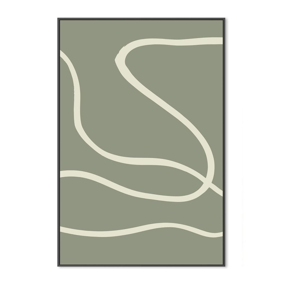 wall-art-print-canvas-poster-framed-Green Line, Style B-GIOIA-WALL-ART