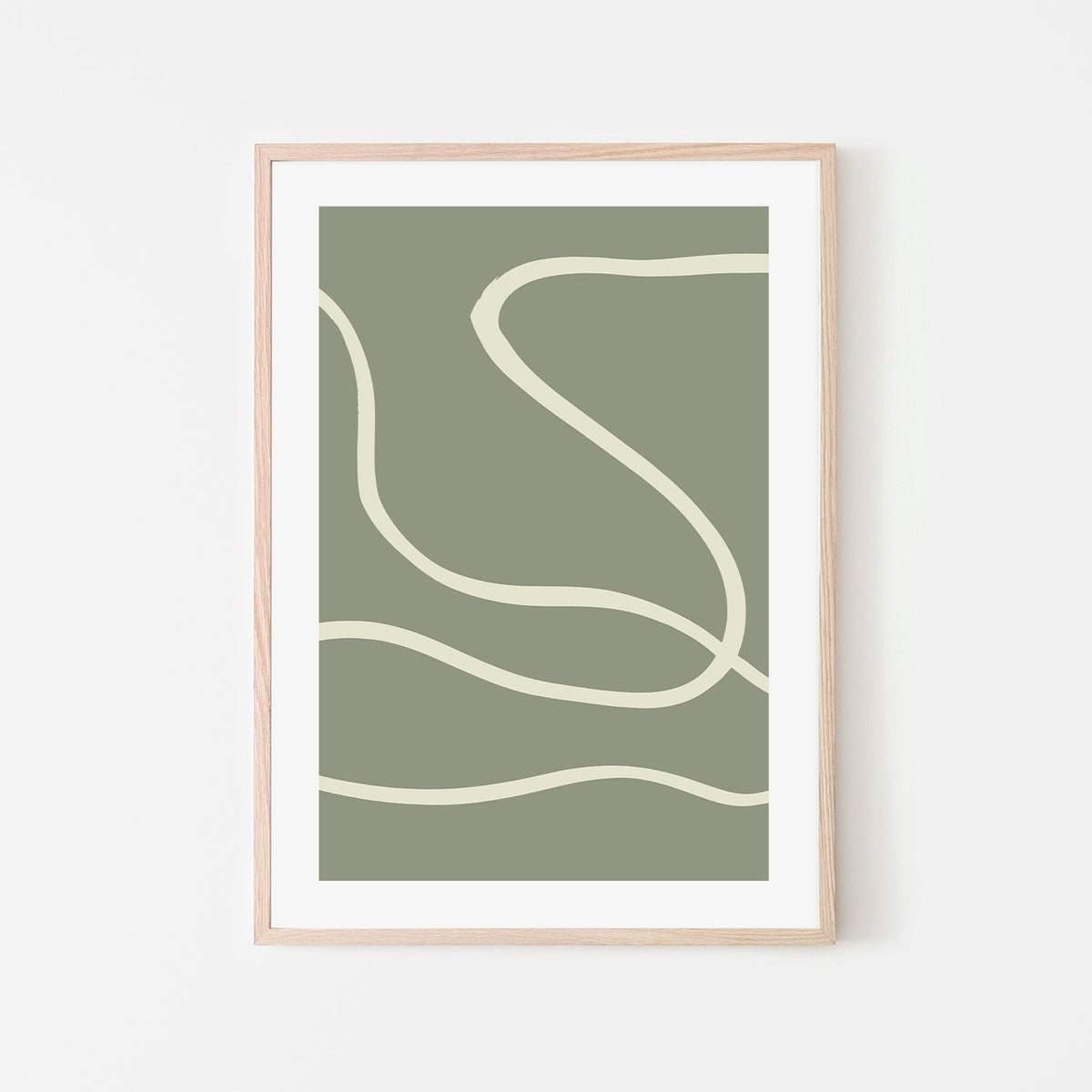 wall-art-print-canvas-poster-framed-Green Line, Style B-GIOIA-WALL-ART