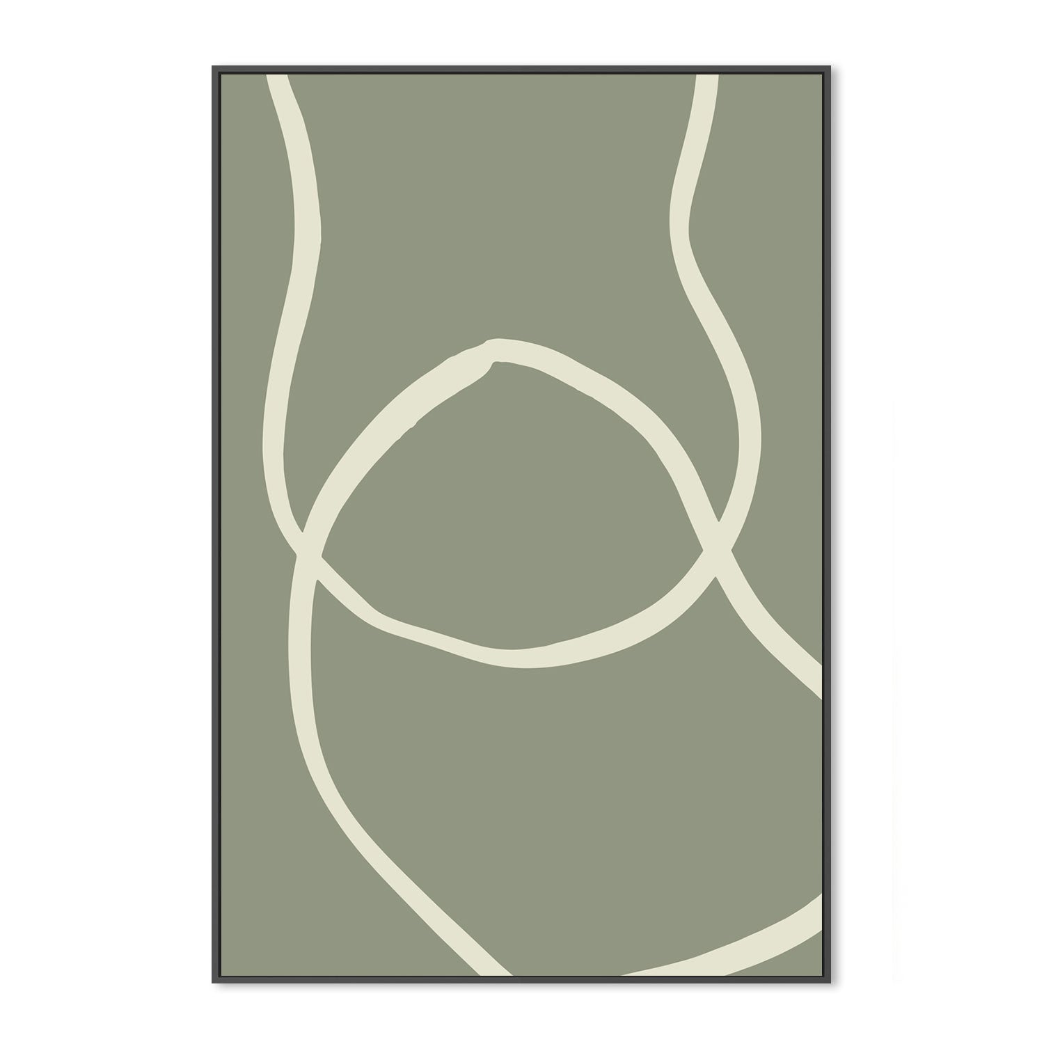 wall-art-print-canvas-poster-framed-Green Line, Style C-GIOIA-WALL-ART