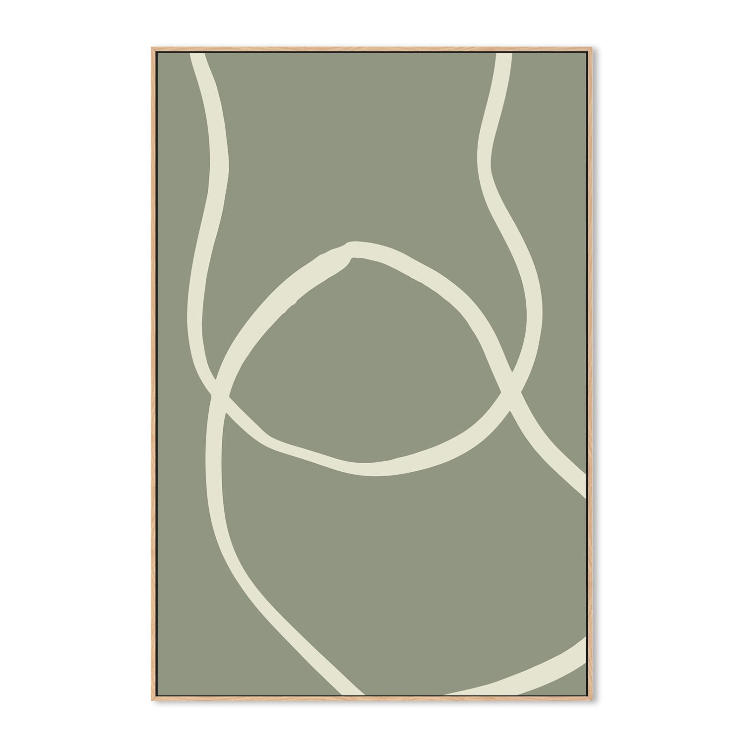 wall-art-print-canvas-poster-framed-Green Line, Style C-GIOIA-WALL-ART