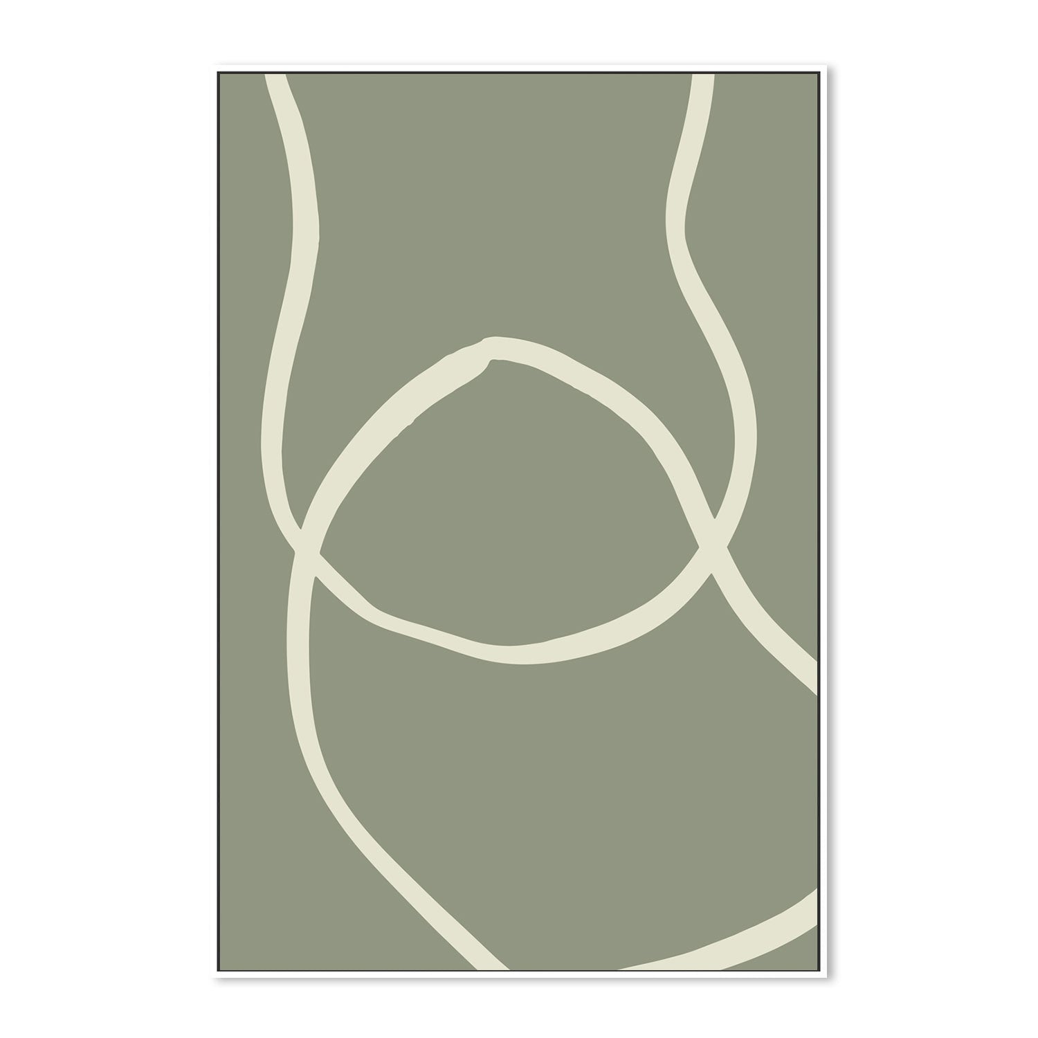 wall-art-print-canvas-poster-framed-Green Line, Style C-GIOIA-WALL-ART