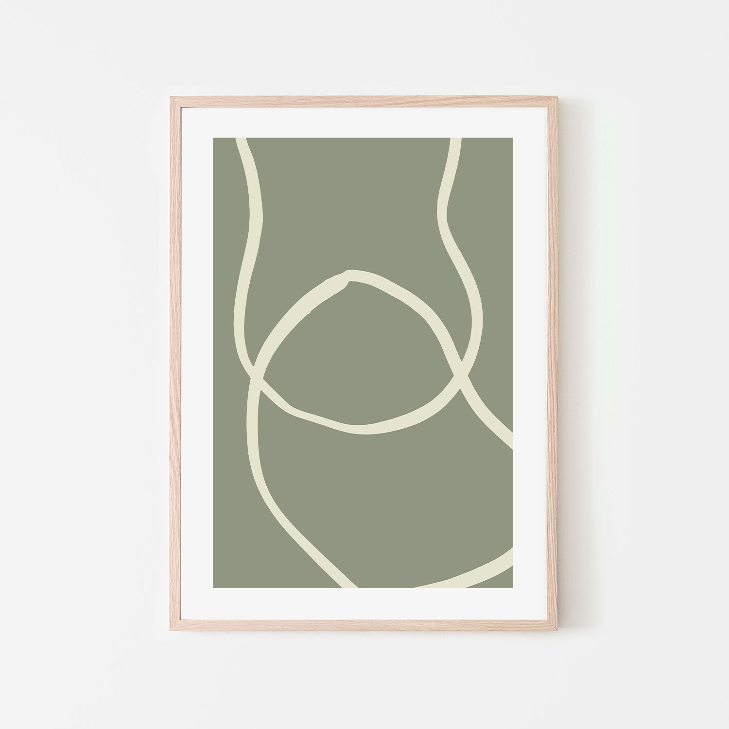 wall-art-print-canvas-poster-framed-Green Line, Style C-GIOIA-WALL-ART