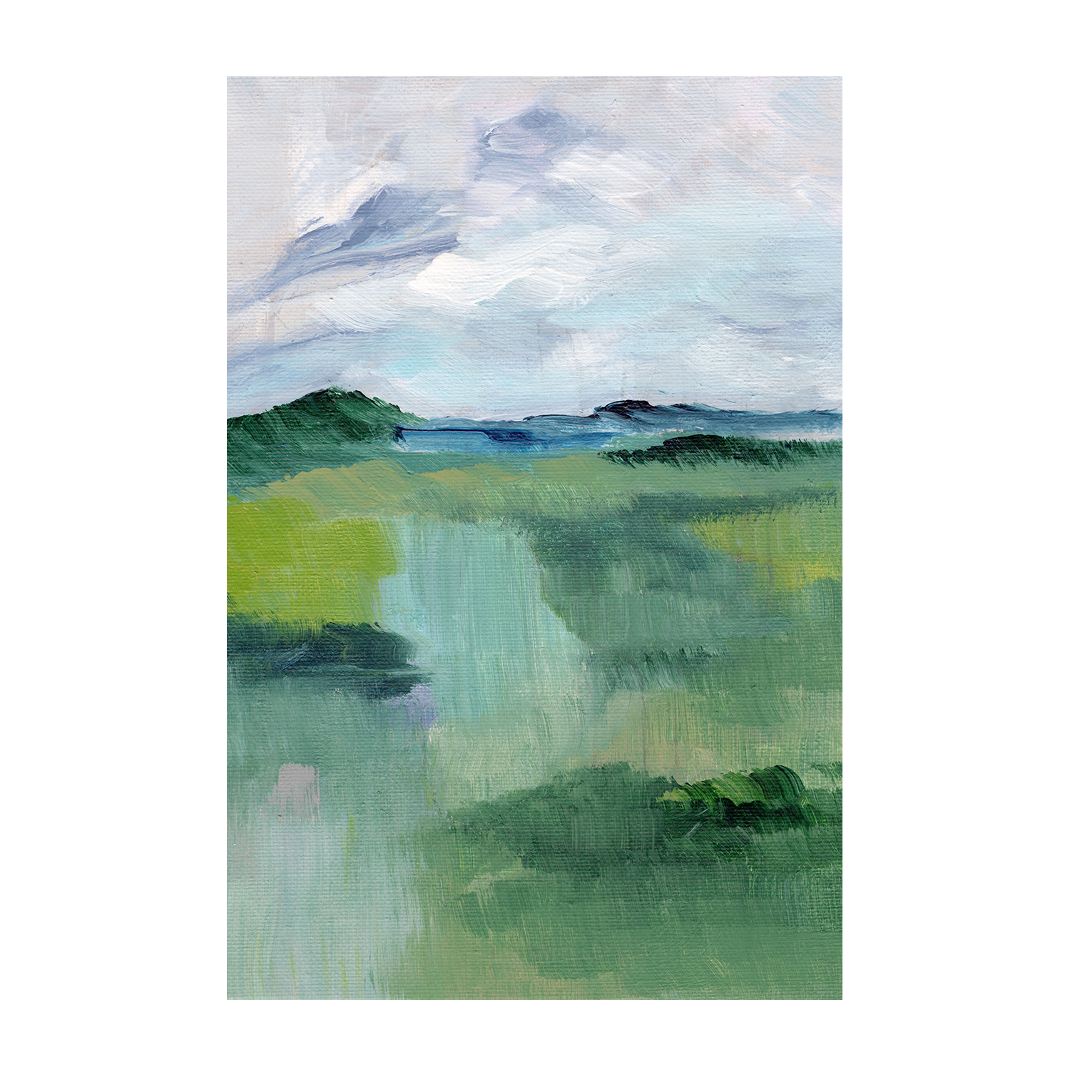 wall-art-print-canvas-poster-framed-Green, Style A , By Nikita Jariwala-1