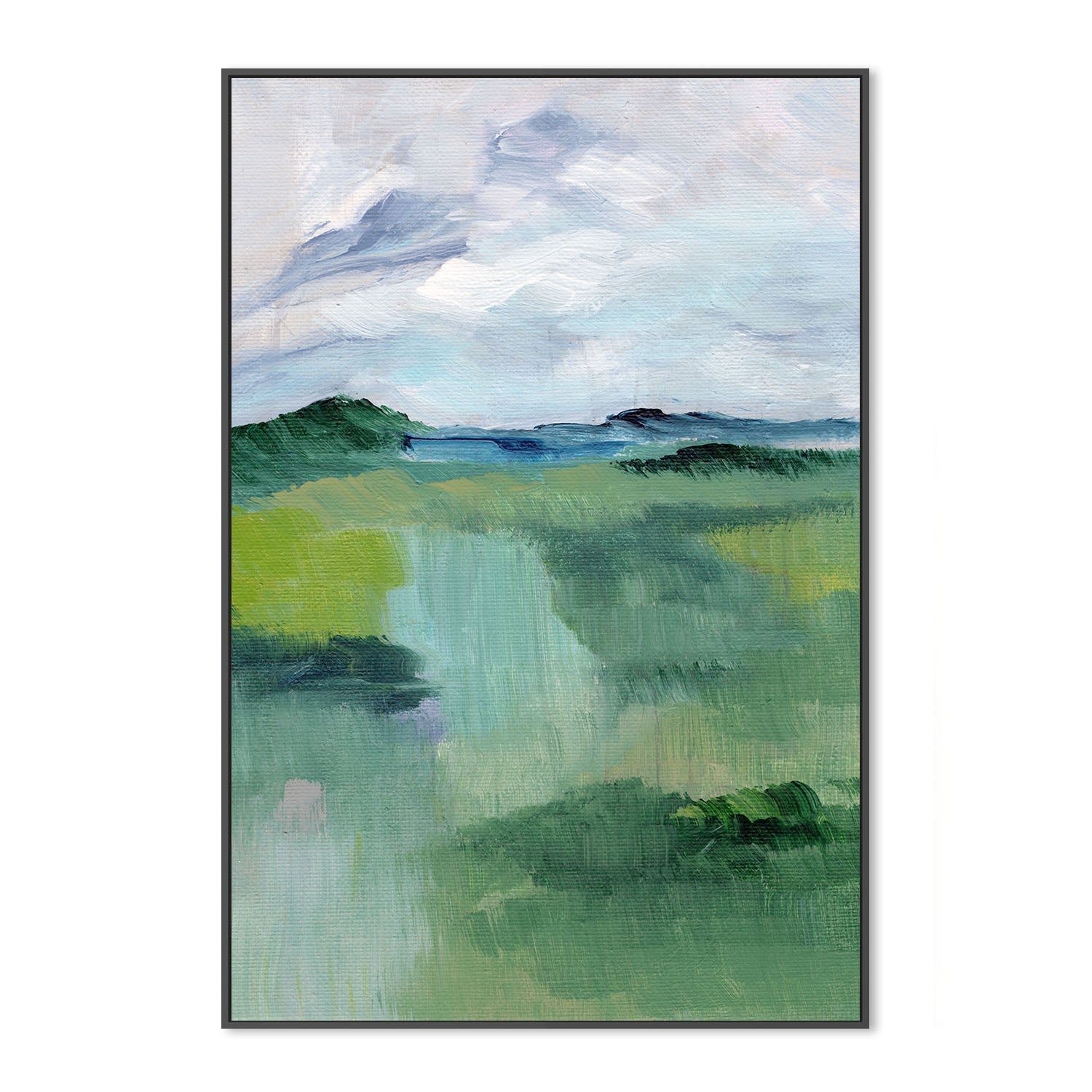 wall-art-print-canvas-poster-framed-Green, Style A , By Nikita Jariwala-3