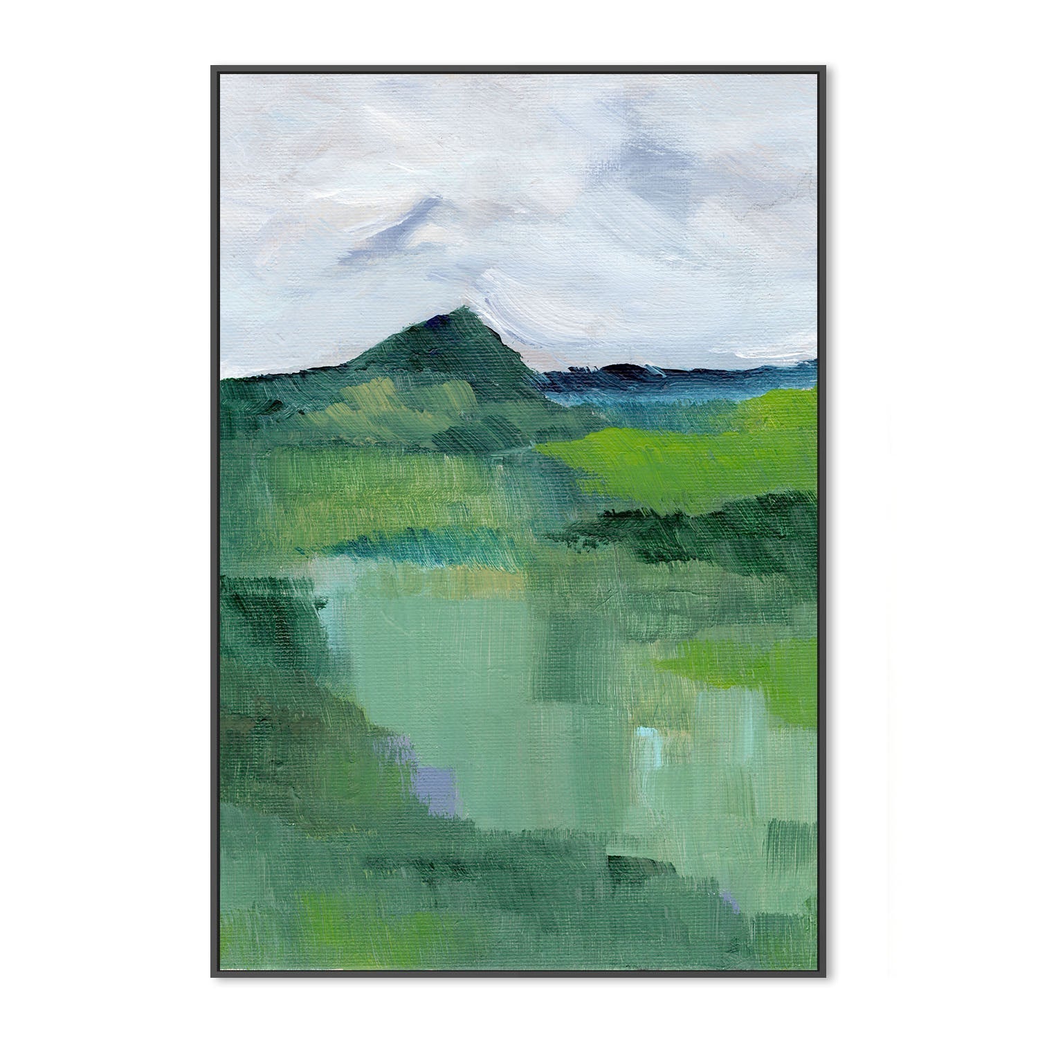 wall-art-print-canvas-poster-framed-Green, Style B , By Nikita Jariwala-3