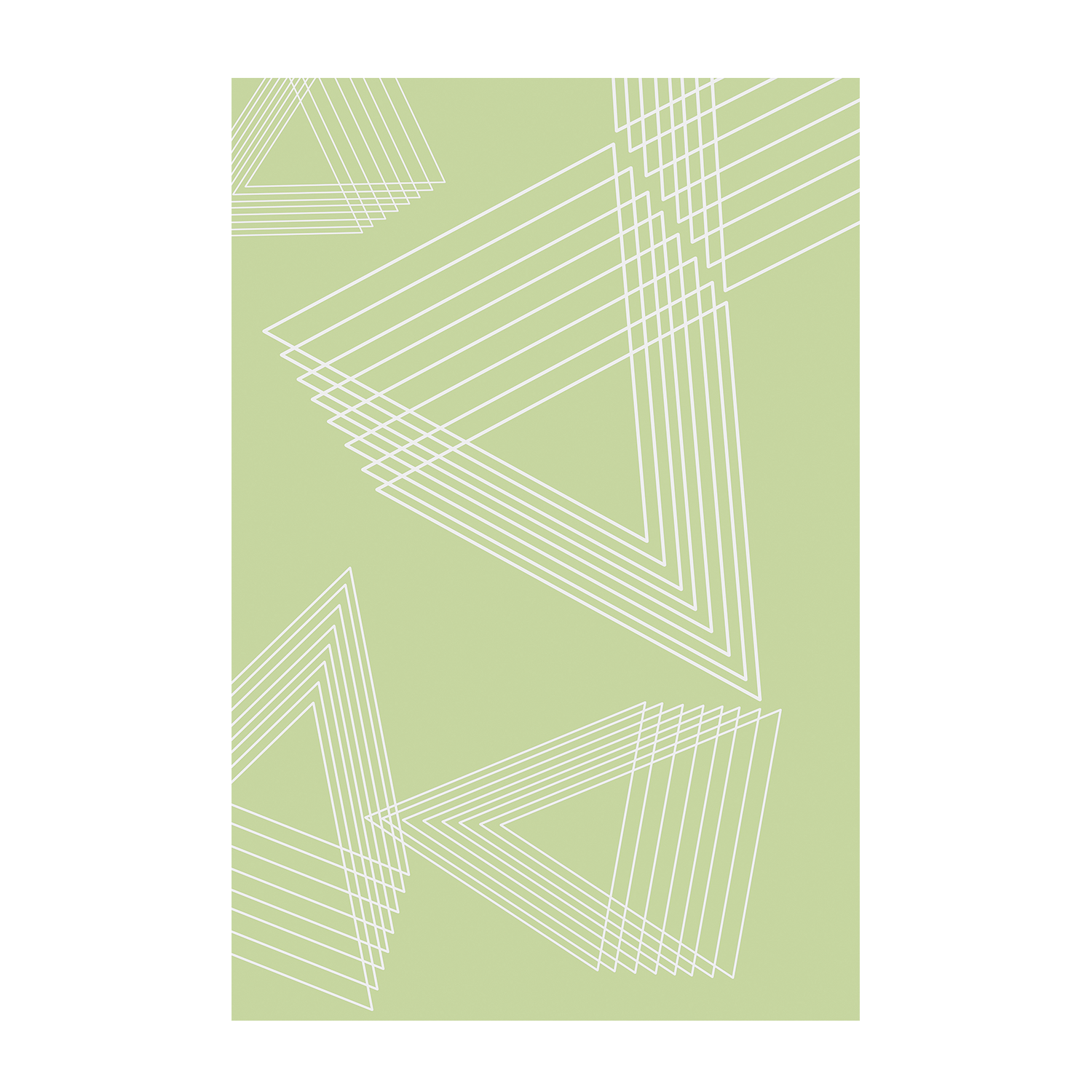 wall-art-print-canvas-poster-framed-Green Triangle Clusters , By JL Design-1