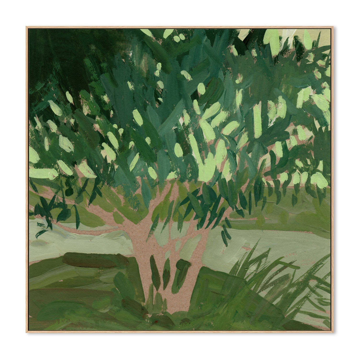 wall-art-print-canvas-poster-framed-Green Willow Tree-GIOIA-WALL-ART