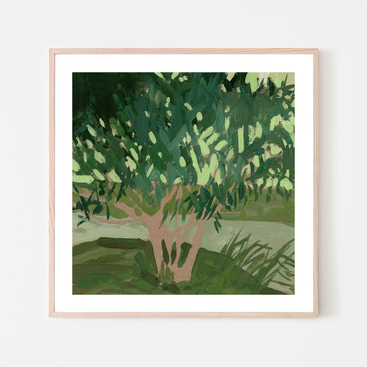 wall-art-print-canvas-poster-framed-Green Willow Tree-GIOIA-WALL-ART