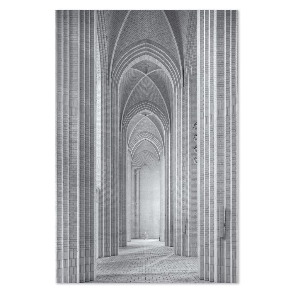 Grundtvigs Kirke, by Martin Fleckenstein-Framed-Canvas-Print-Poster-Gioia Wall Art