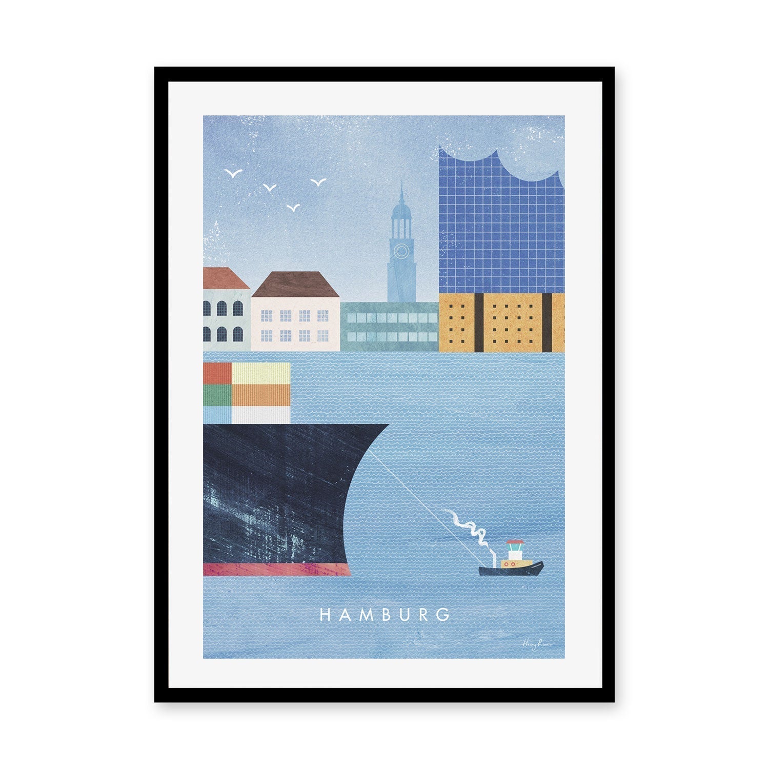 wall-art-print-canvas-poster-framed-Hamburg, Germany , By Henry Rivers-GIOIA-WALL-ART