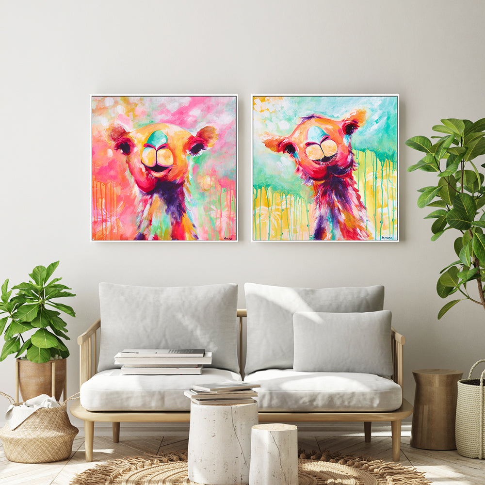 wall-art-print-canvas-poster-framed-Hanna & Clarence, Set Of 2 , By Amira Rahim-GIOIA-WALL-ART