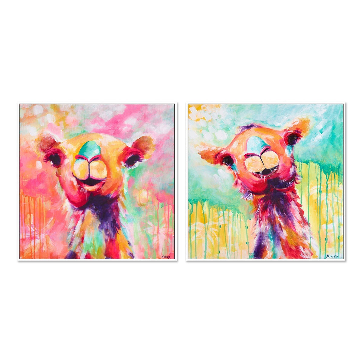 wall-art-print-canvas-poster-framed-Hanna & Clarence, Set Of 2 , By Amira Rahim-GIOIA-WALL-ART