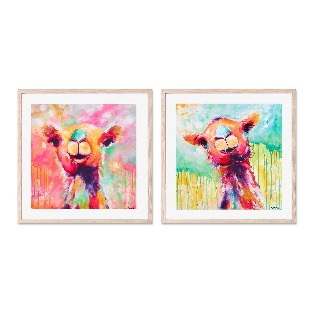 wall-art-print-canvas-poster-framed-Hanna & Clarence, Set Of 2 , By Amira Rahim-GIOIA-WALL-ART
