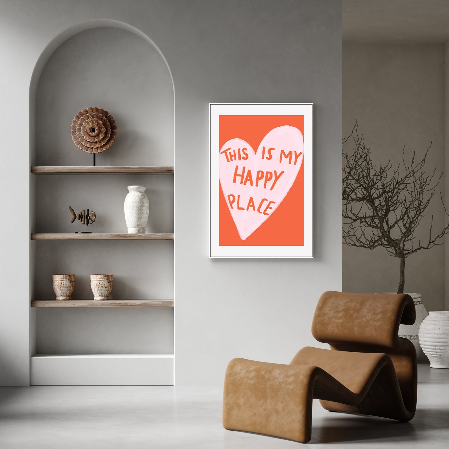 wall-art-print-canvas-poster-framed-Happy Heart Message-8
