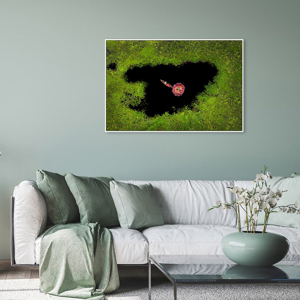 Harvesting Waterlily, by Sujon Adikary-Gioia-Prints-Framed-Canvas-Poster-GIOIA-WALL-ART
