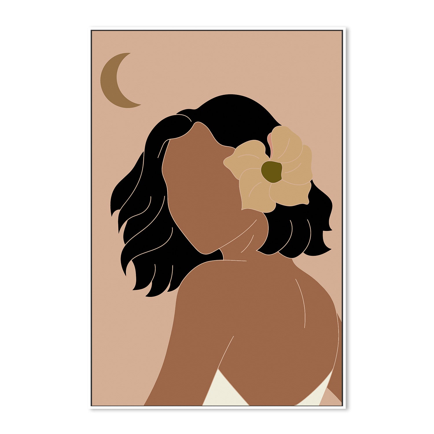 wall-art-print-canvas-poster-framed-Hawaiian Simple Woman Portrait-5