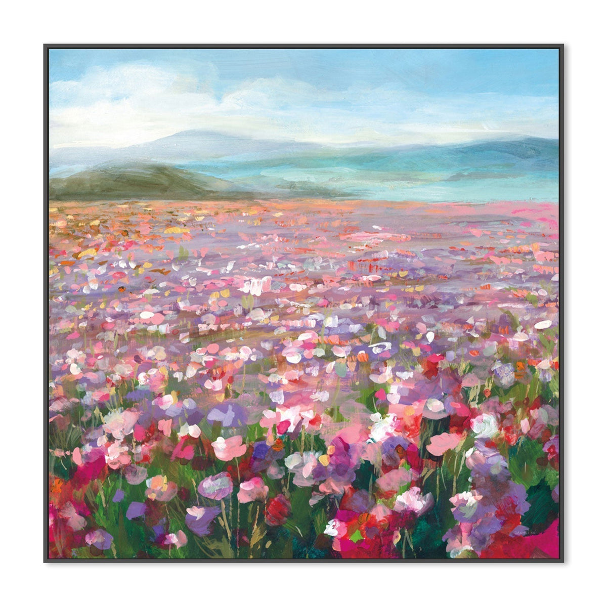 wall-art-print-canvas-poster-framed-Headland Wildflowers-by-Danhui Nai-Gioia Wall Art