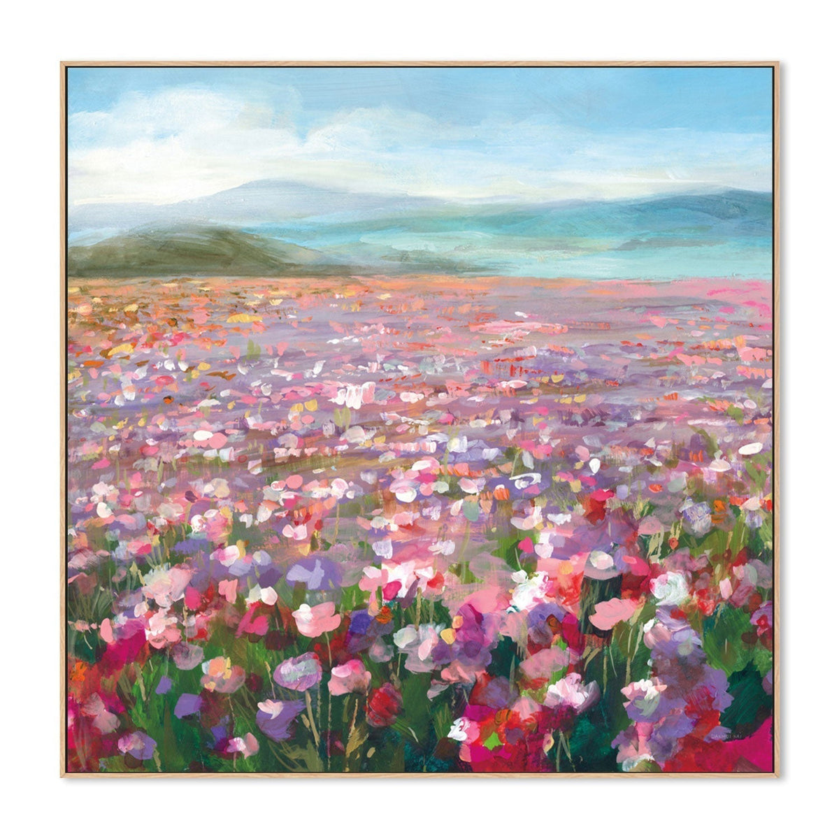 wall-art-print-canvas-poster-framed-Headland Wildflowers-by-Danhui Nai-Gioia Wall Art
