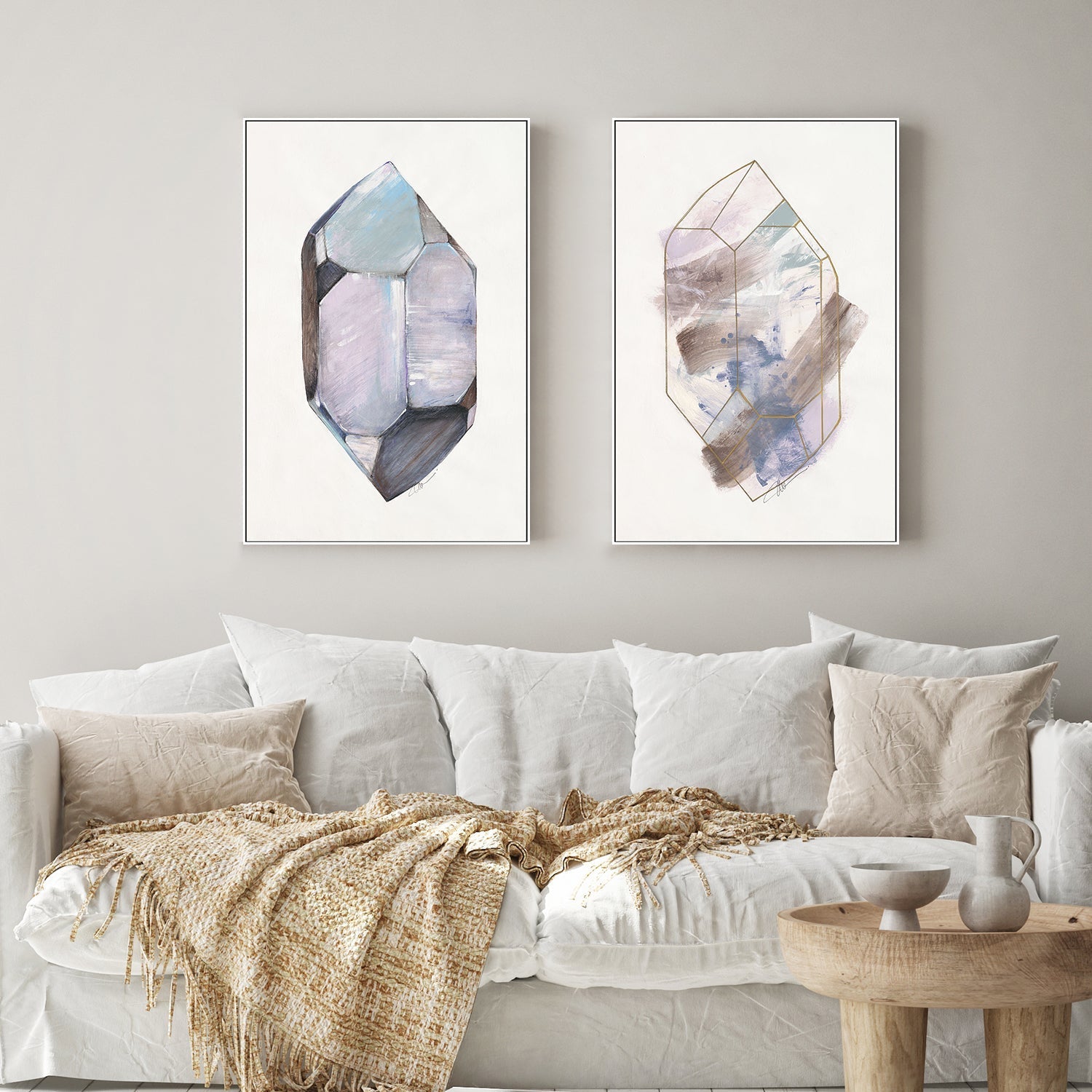 wall-art-print-canvas-poster-framed-Healing Crystal & Crystal Reflection, Set Of 2 , By Filippoloco-7