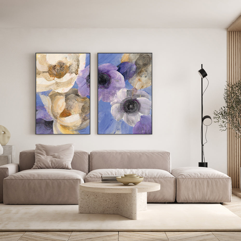 wall-art-print-canvas-poster-framed-Heather, Style A & B, Set Of 2 , By Albena Hristova-GIOIA-WALL-ART