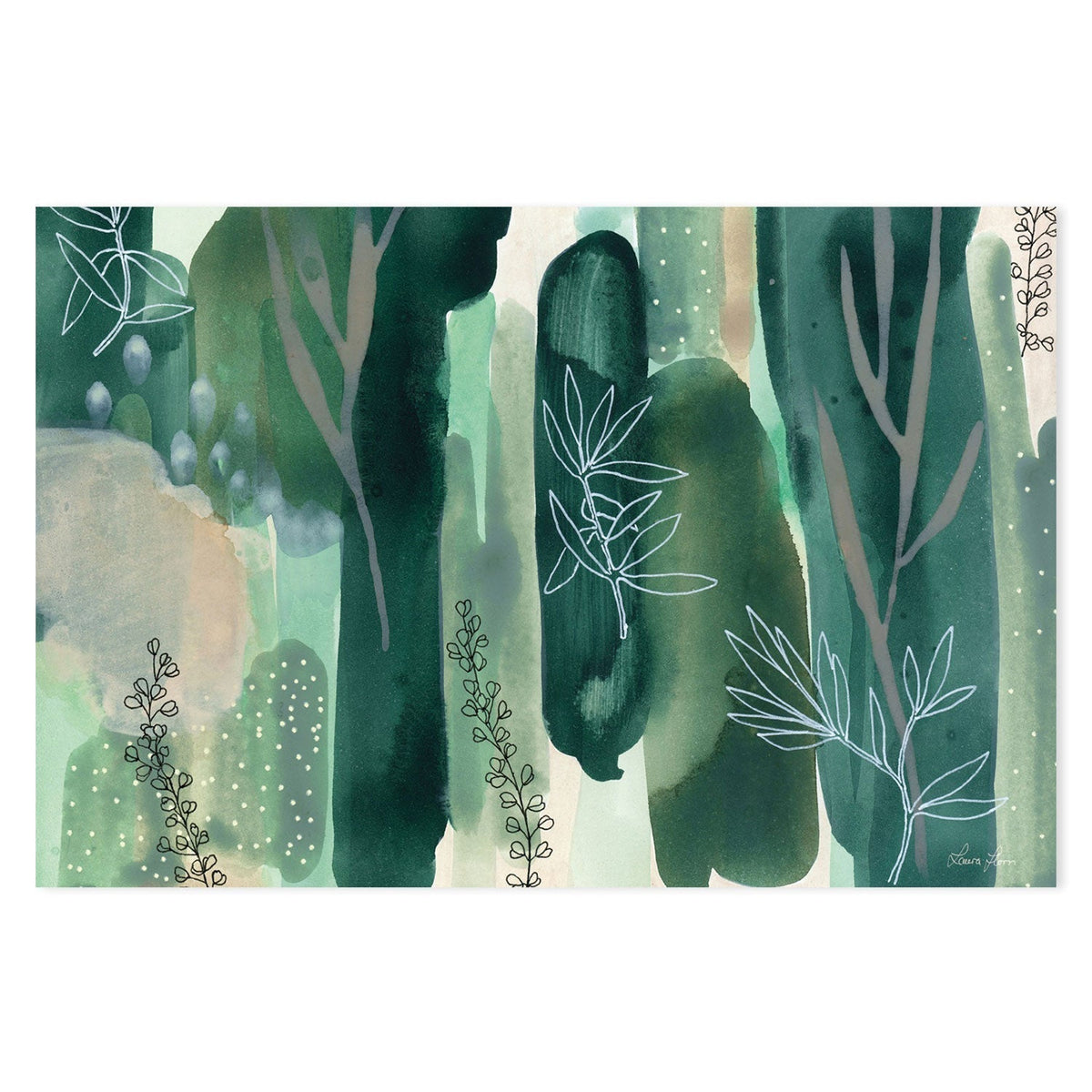 Hidden Forest , By Laura Horn |Fine Art Print Framed Canvas Framed
