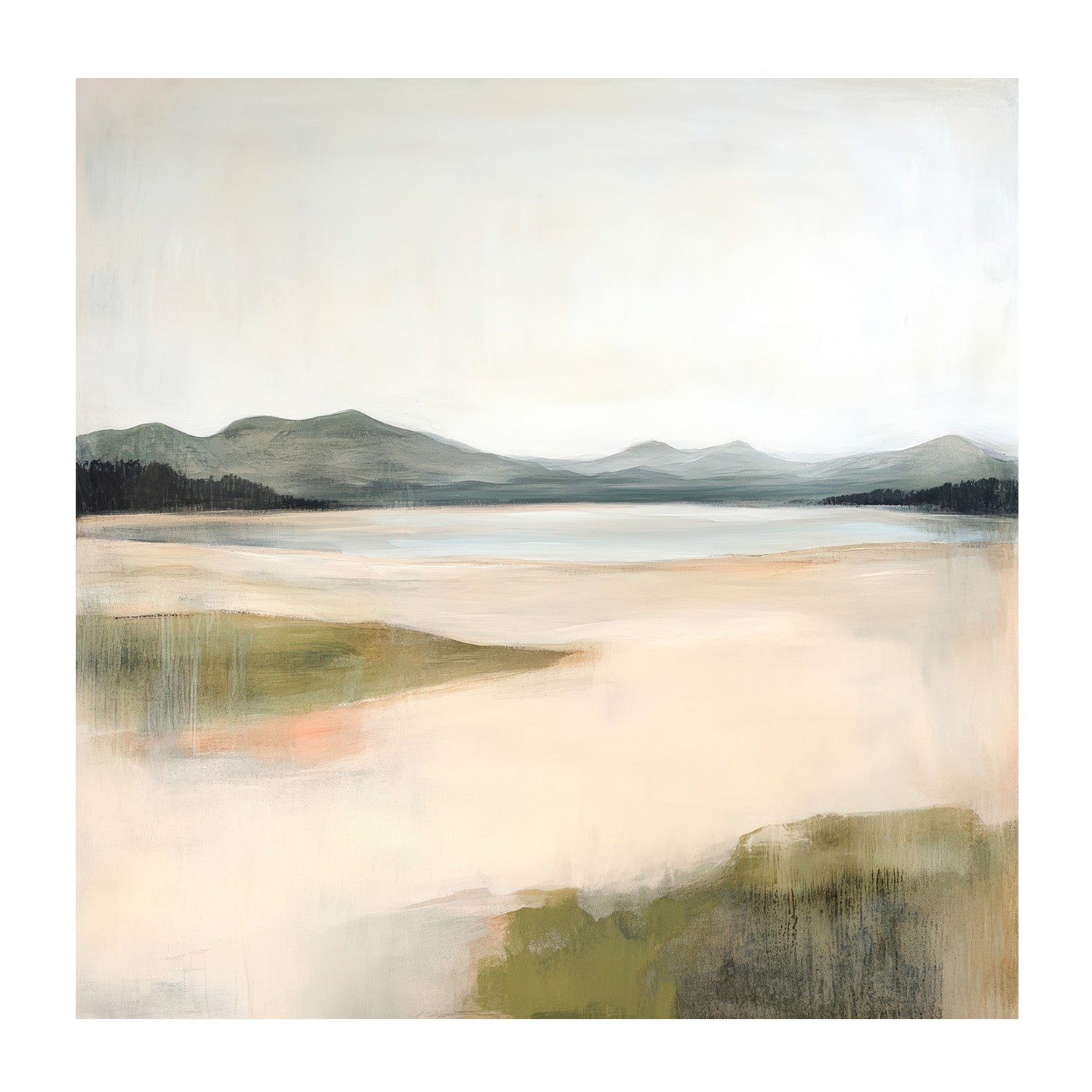 wall-art-print-canvas-poster-framed-High Mountain Lake , By Raymond Powers-1