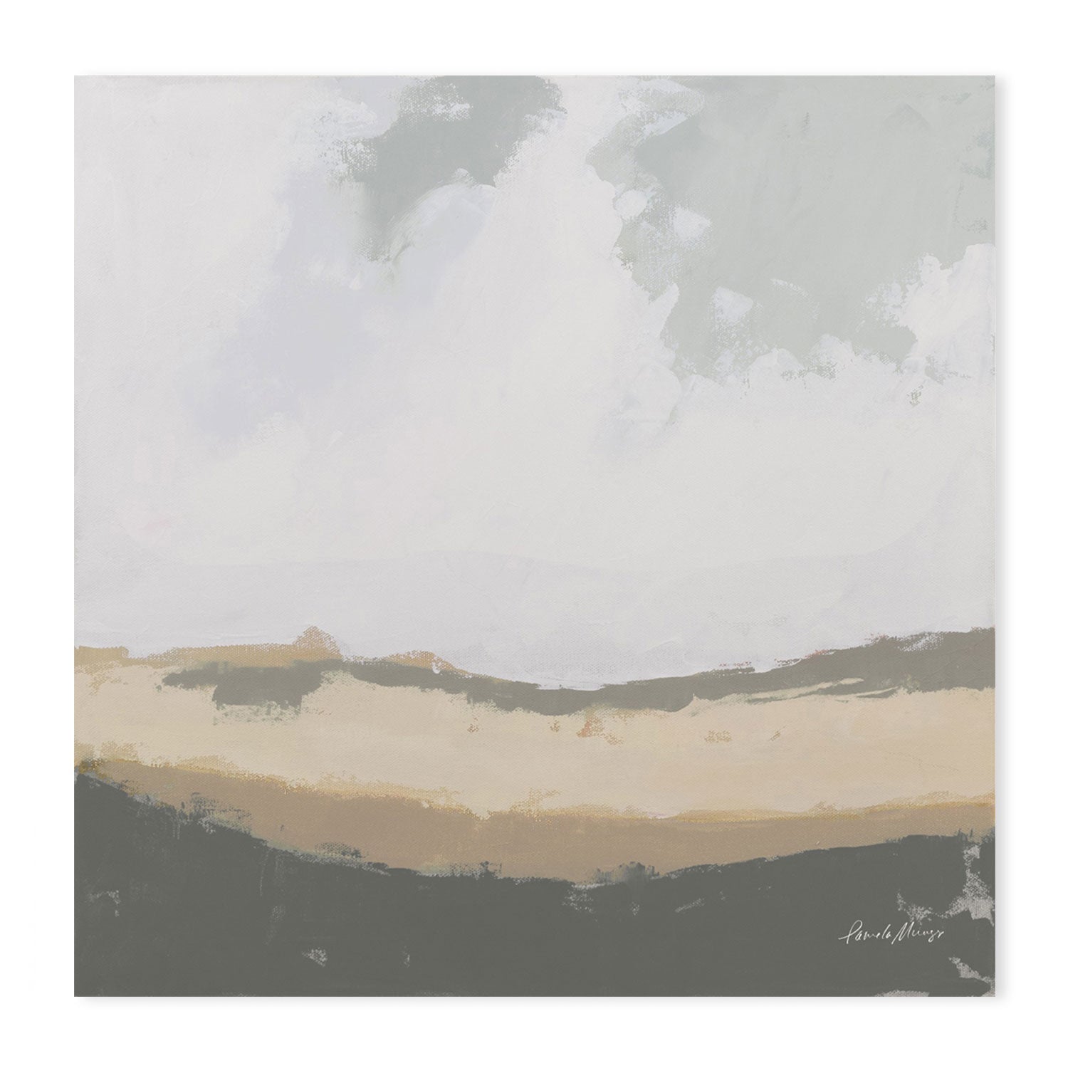 wall-art-print-canvas-poster-framed-Hills Beyond Hills Neutral-by-Pamela Munger-Gioia Wall Art