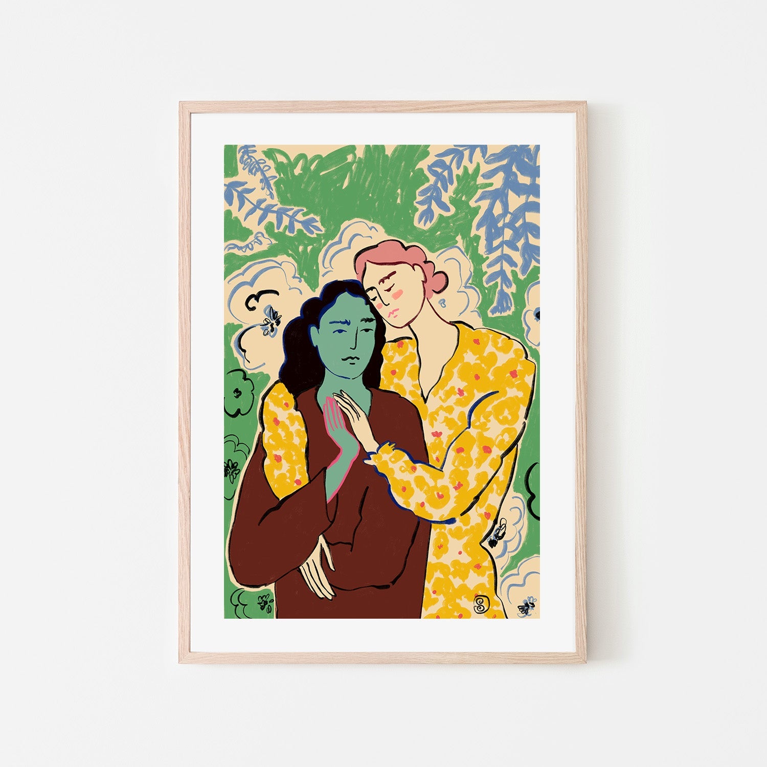 wall-art-print-canvas-poster-framed-Holding Hands , By Sandra Poliakov-6