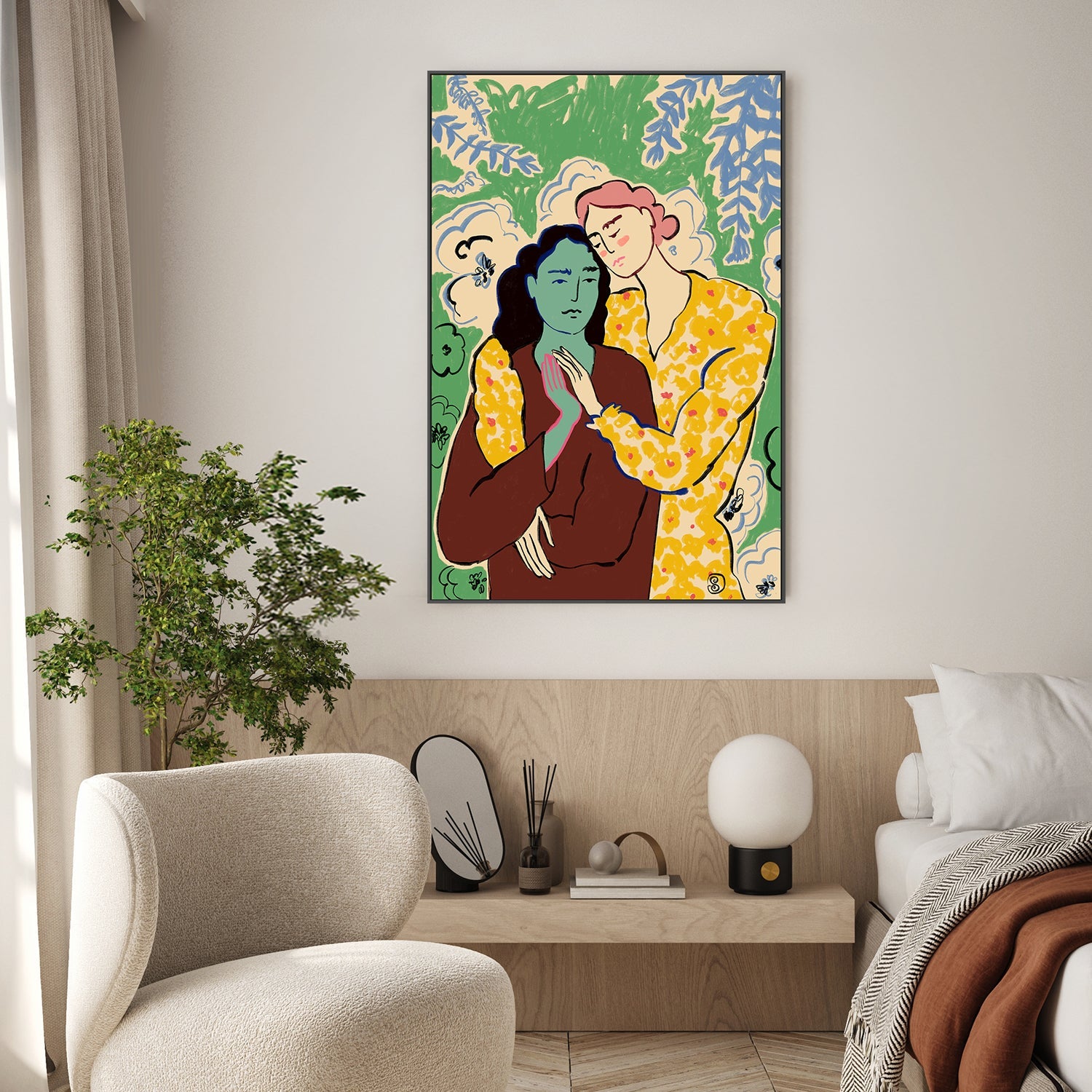 wall-art-print-canvas-poster-framed-Holding Hands , By Sandra Poliakov-7