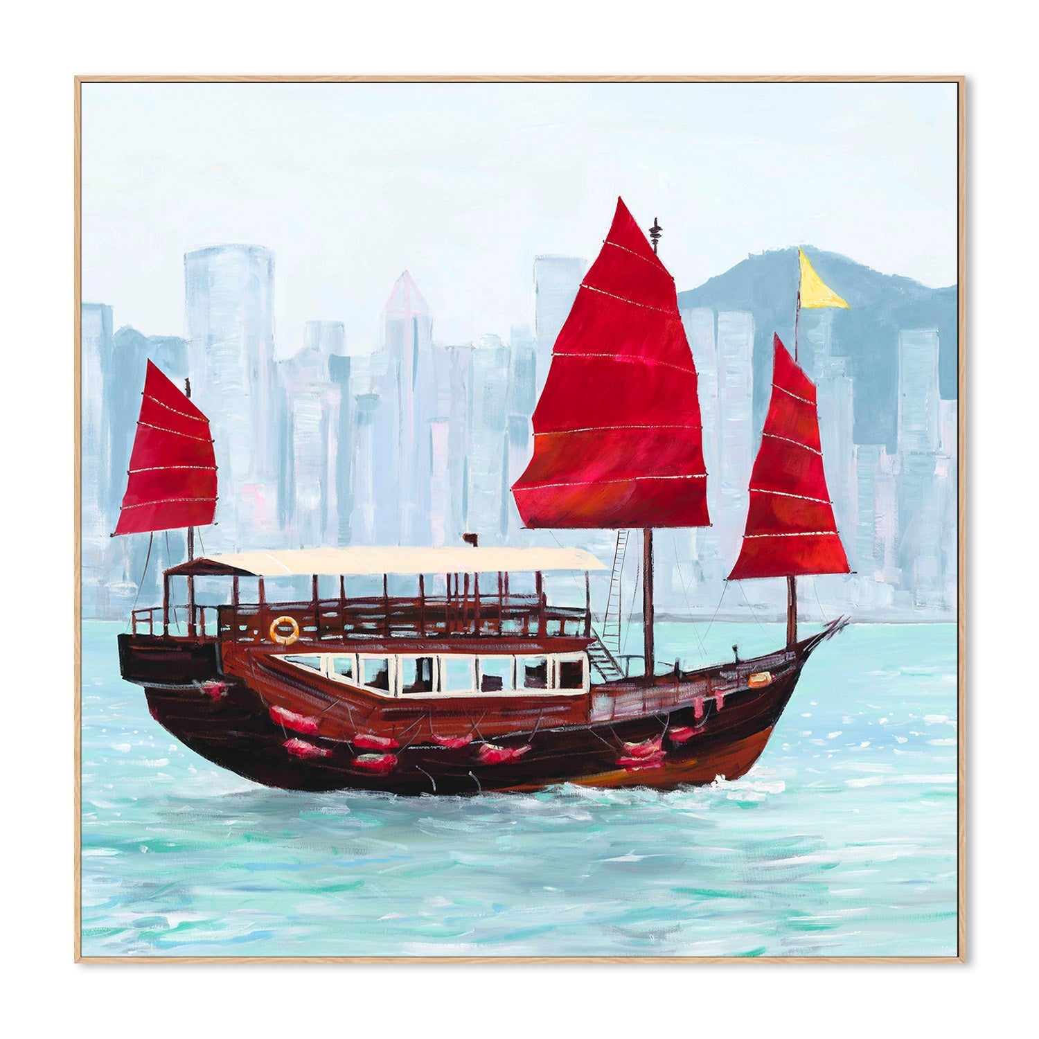 wall-art-print-canvas-poster-framed-Hong Kong Harbour-4