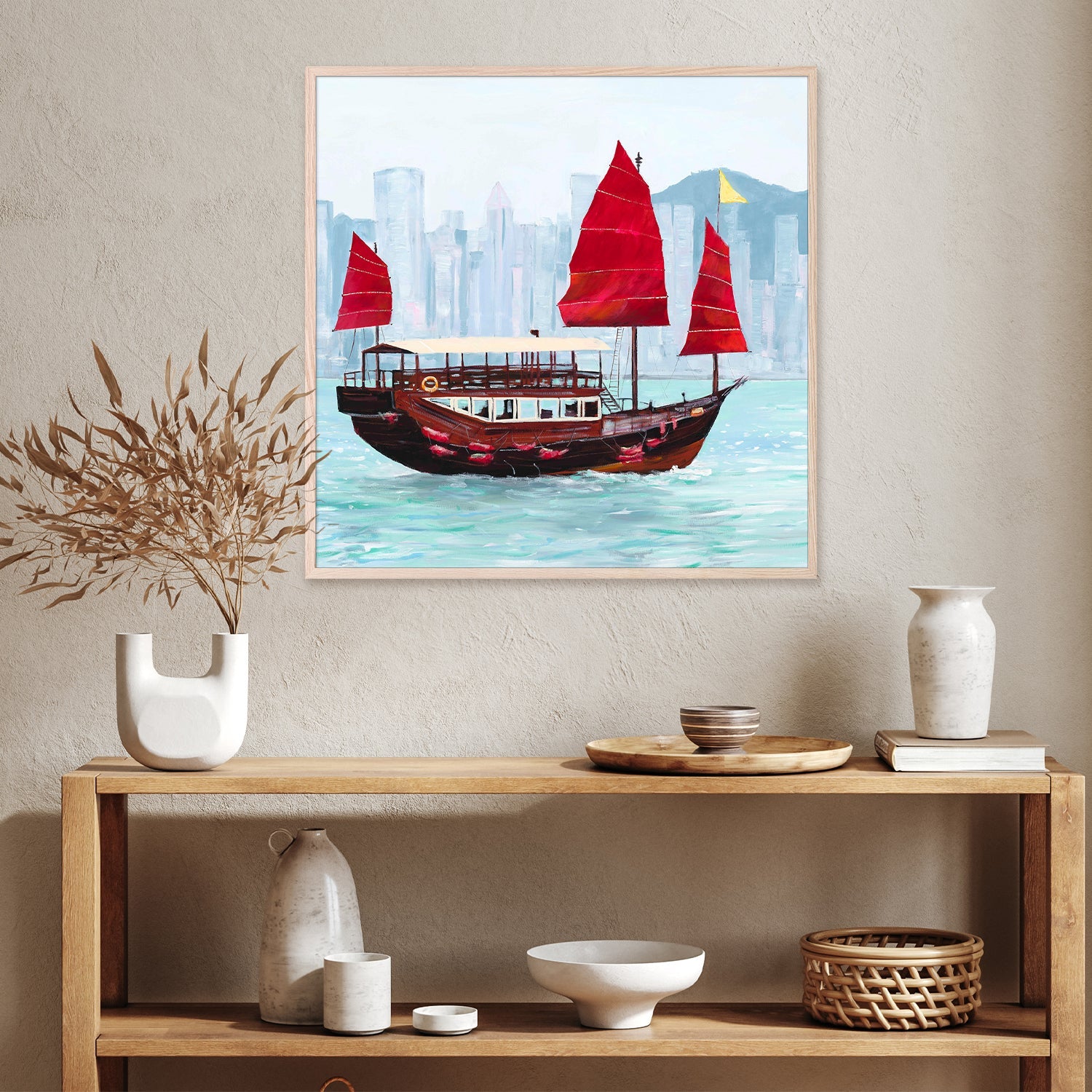 wall-art-print-canvas-poster-framed-Hong Kong Harbour-8