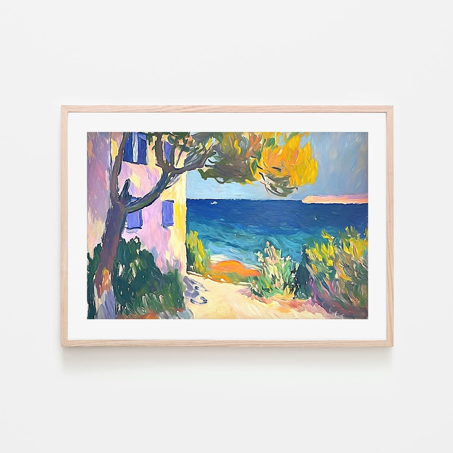 wall-art-print-canvas-poster-framed-House On The Beach , By Accent Art Studio , By Accent Art Studio-6