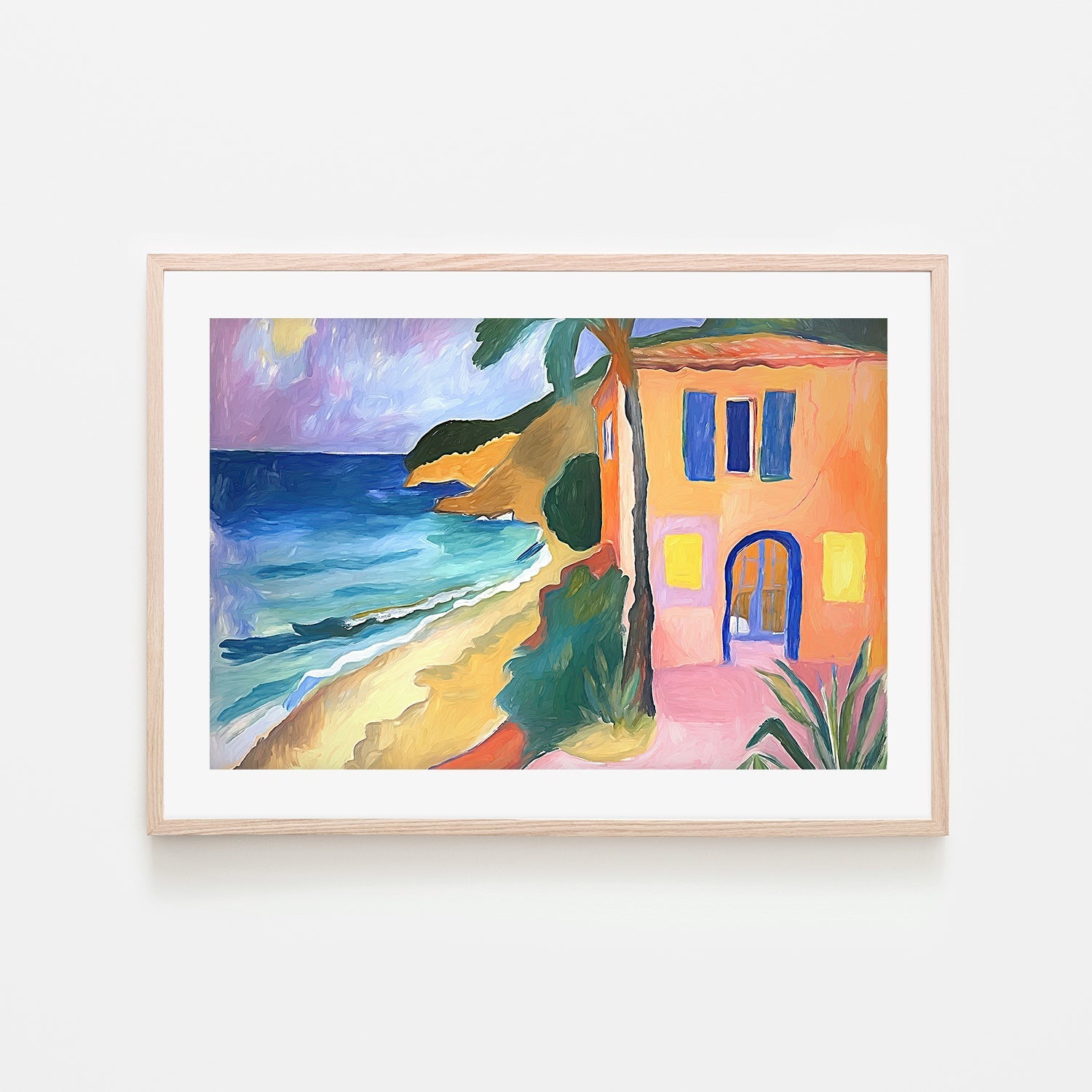wall-art-print-canvas-poster-framed-House On The Beach , Style B , By Accent Art Studio-6