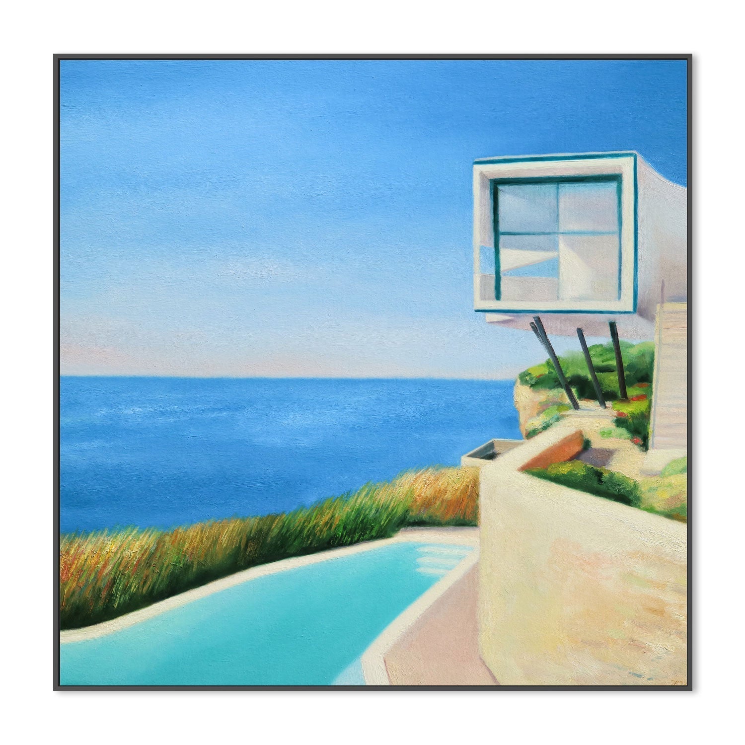 wall-art-print-canvas-poster-framed-House On The Coast , By Ieva Baklane-3