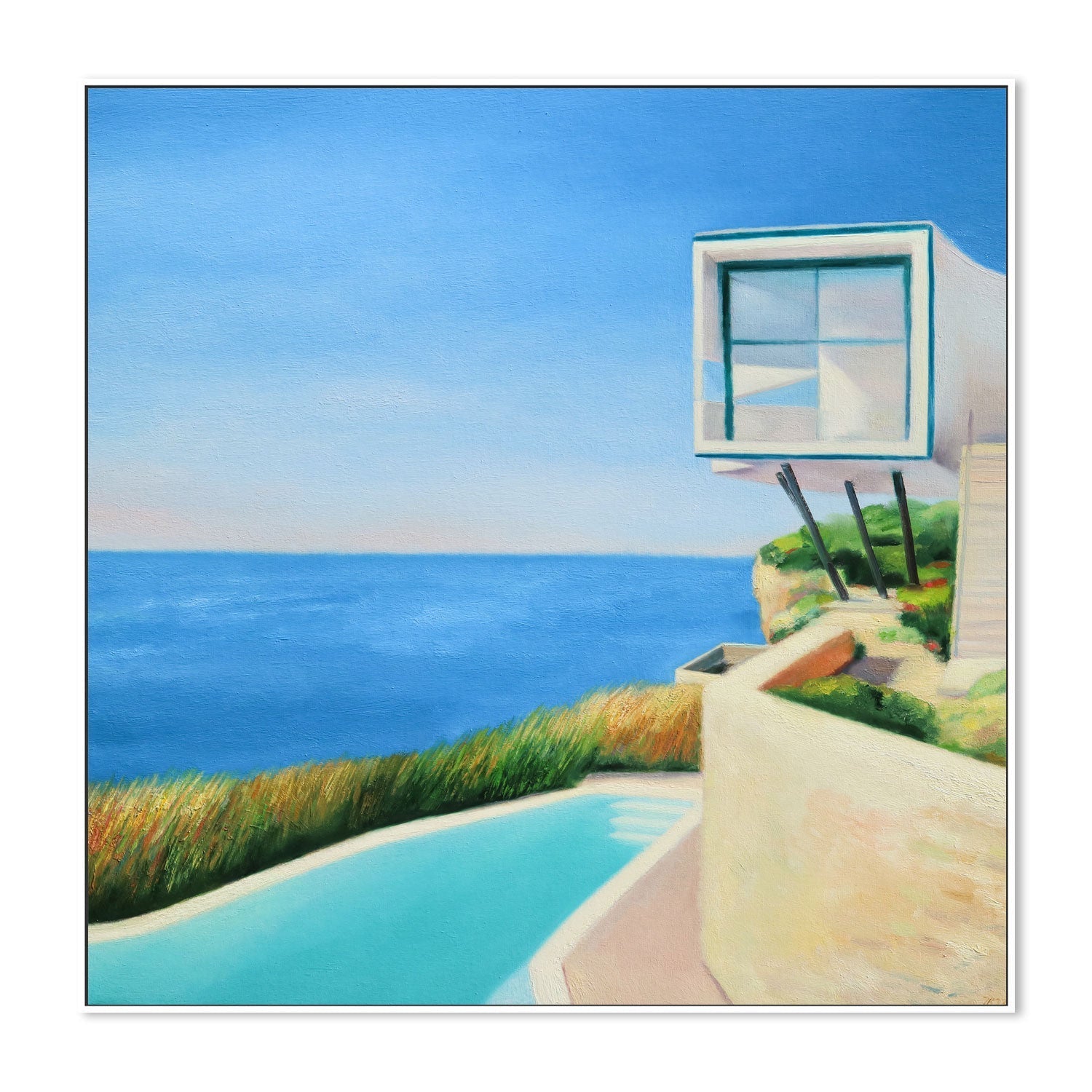 wall-art-print-canvas-poster-framed-House On The Coast , By Ieva Baklane-5