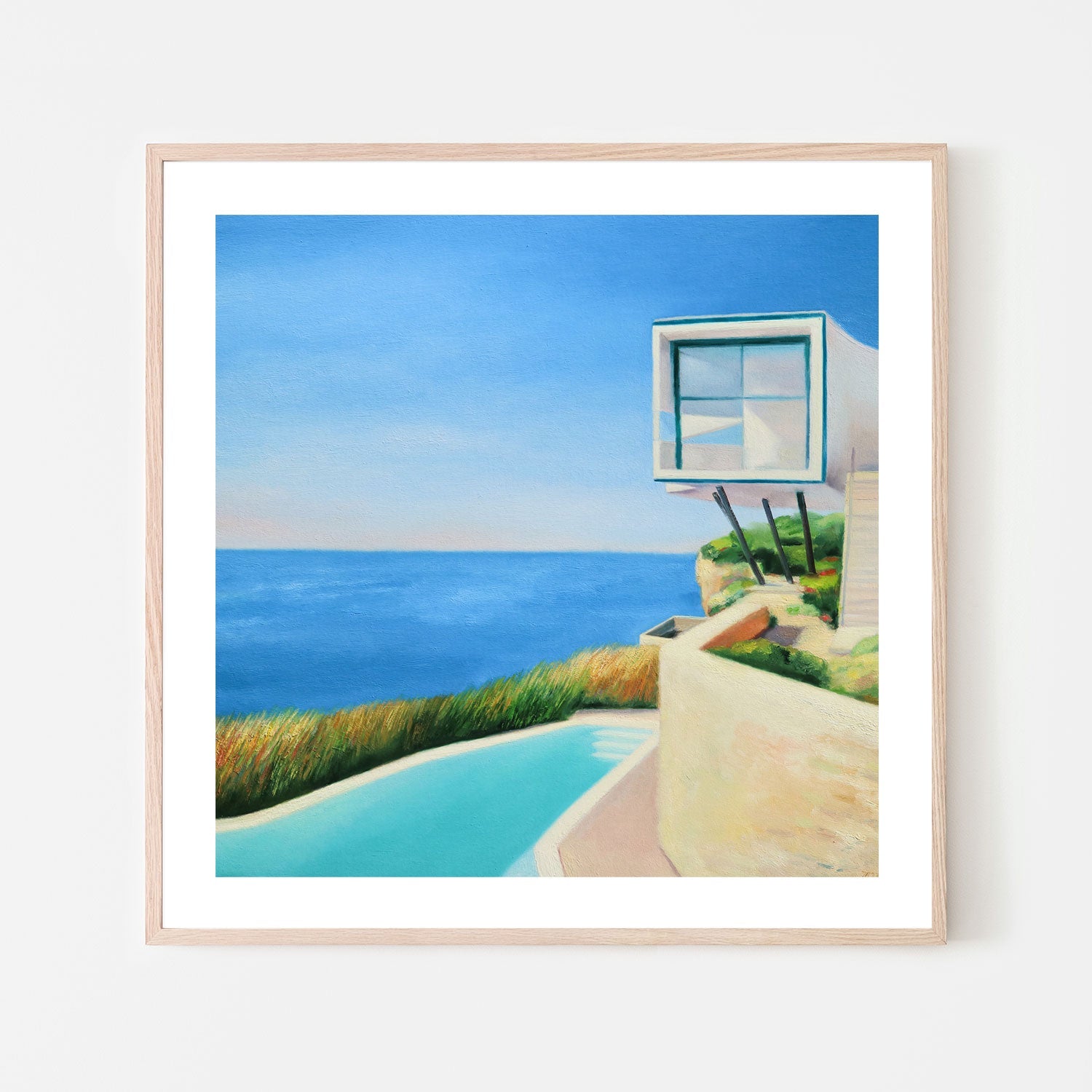 wall-art-print-canvas-poster-framed-House On The Coast , By Ieva Baklane-6