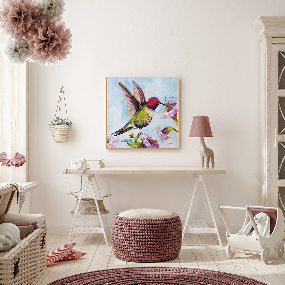 wall-art-print-canvas-poster-framed-Hummingbird Florals, Style A-by-Jeanette Vertentes-Gioia Wall Art