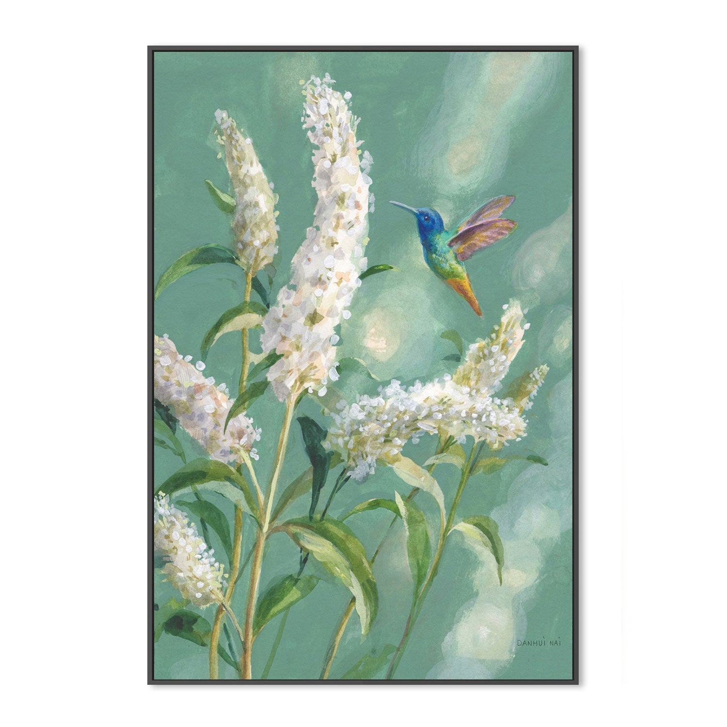 wall-art-print-canvas-poster-framed-Hummingbird Spring, Style A-by-Danhui Nai-Gioia Wall Art