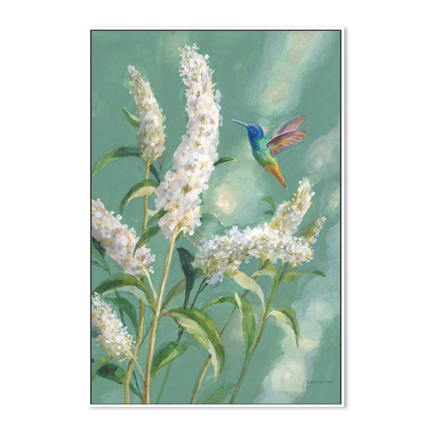 wall-art-print-canvas-poster-framed-Hummingbird Spring, Style A-by-Danhui Nai-Gioia Wall Art