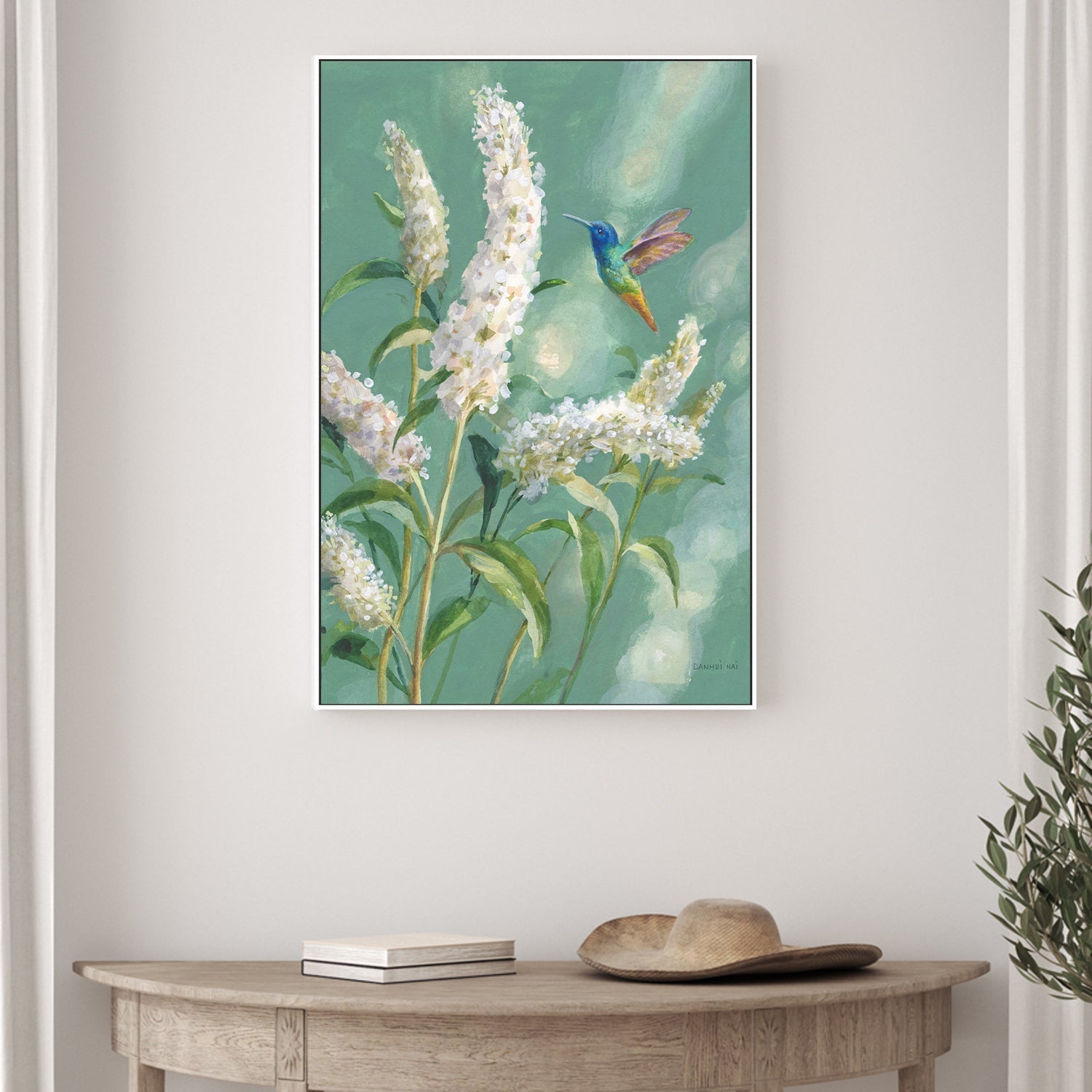 wall-art-print-canvas-poster-framed-Hummingbird Spring, Style A-by-Danhui Nai-Gioia Wall Art
