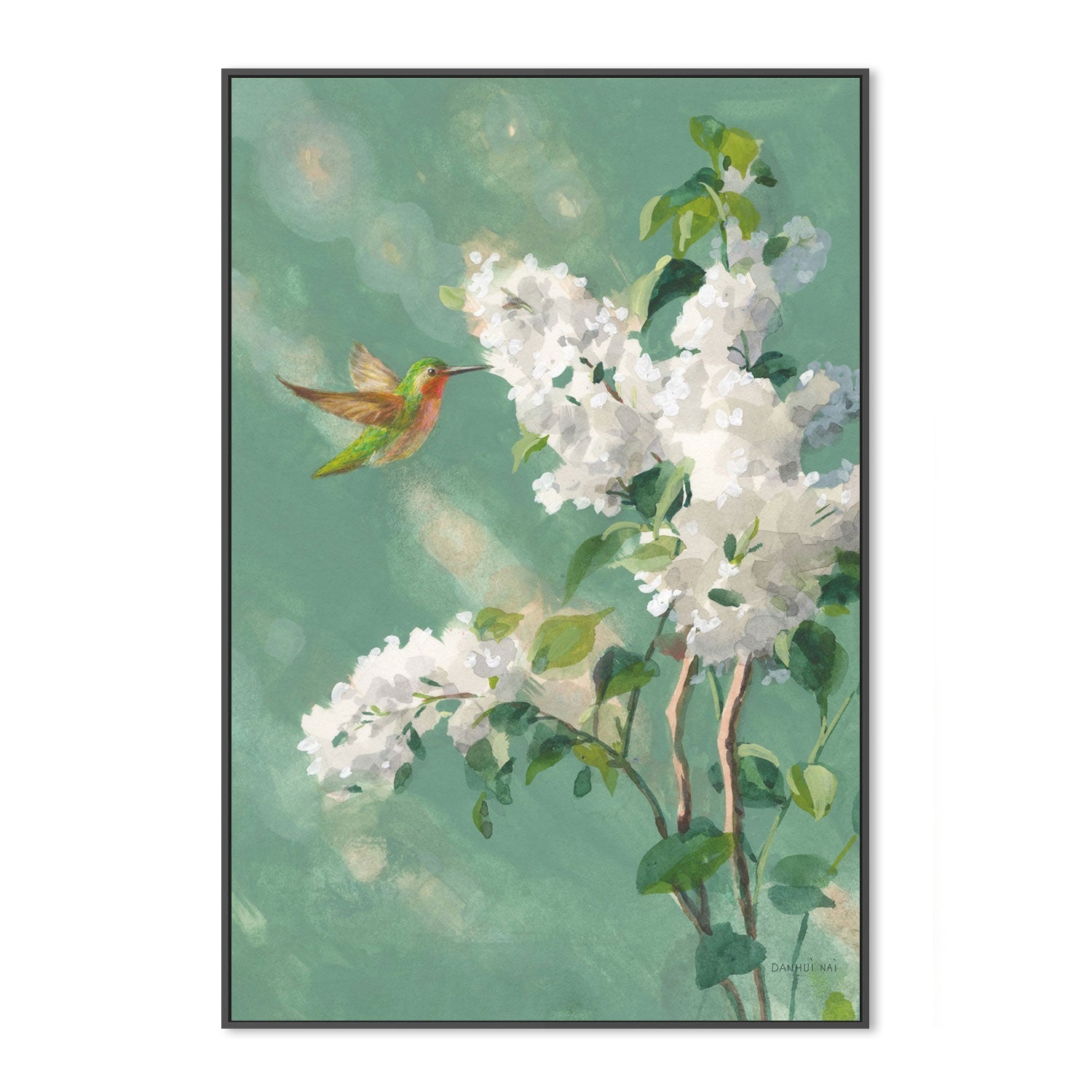 wall-art-print-canvas-poster-framed-Hummingbird Spring, Style B-by-Danhui Nai-Gioia Wall Art