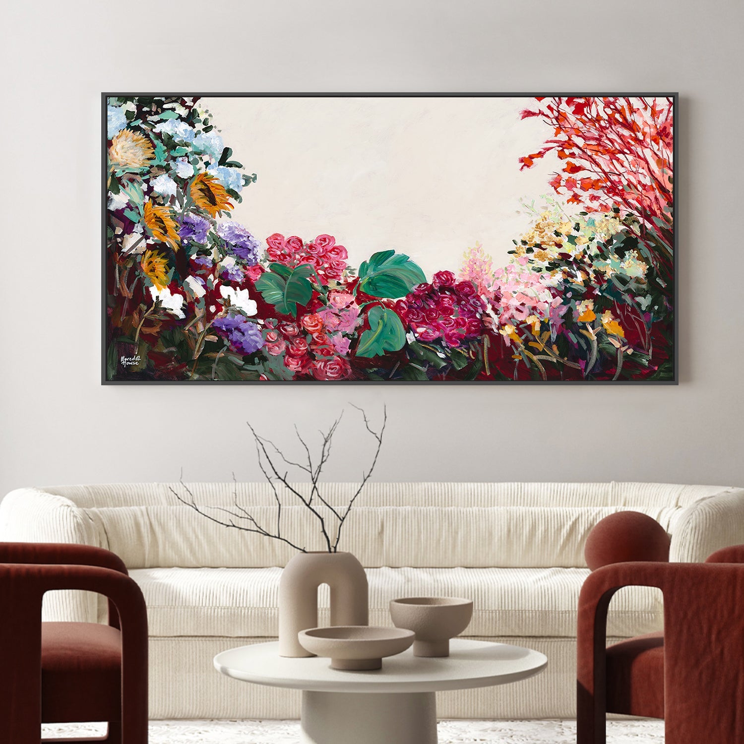 wall-art-print-canvas-poster-framed-Hydrangea Vintage-2