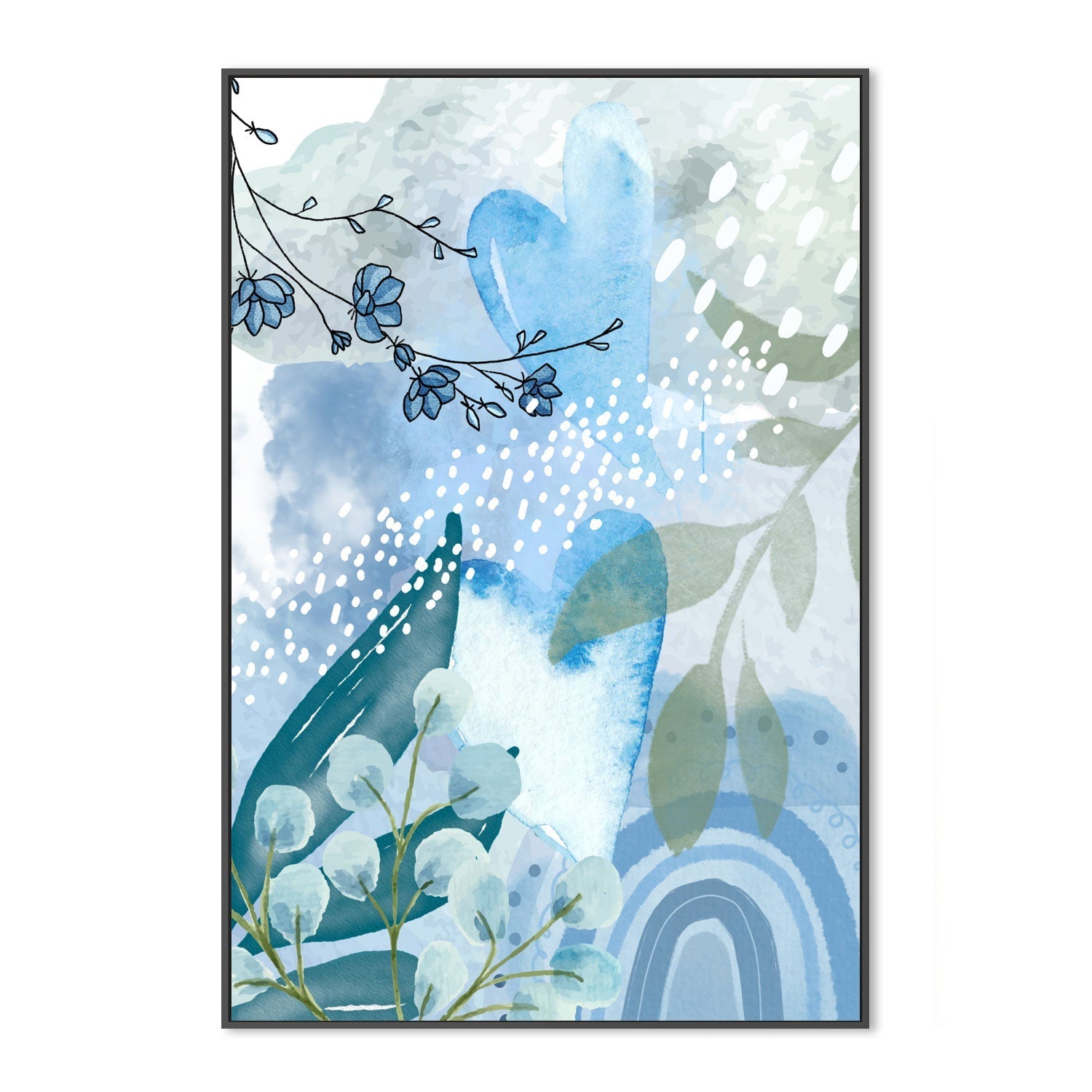 wall-art-print-canvas-poster-framed-Iceberg Blue, Style A , By Sally Ann Moss-3